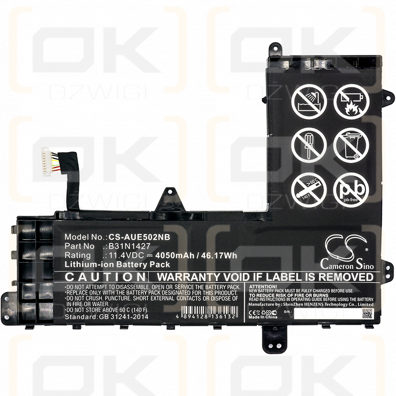 Asus EeeBook E502MA-XX0079B / B31N1427 4050mAh Li-ion 11.4V (Cameron Sino)