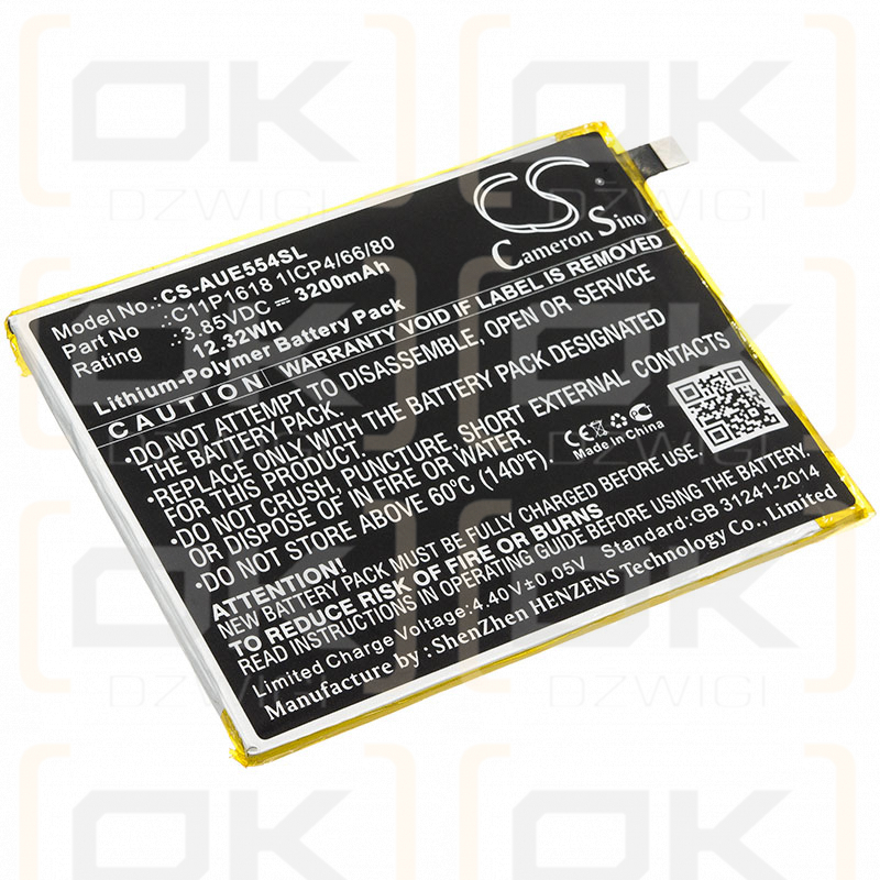 Asus ZE554KL / C11P1618 1ICP4/66/80 3200 mAh Li-Polymer 3,85 V (Cameron Sino)