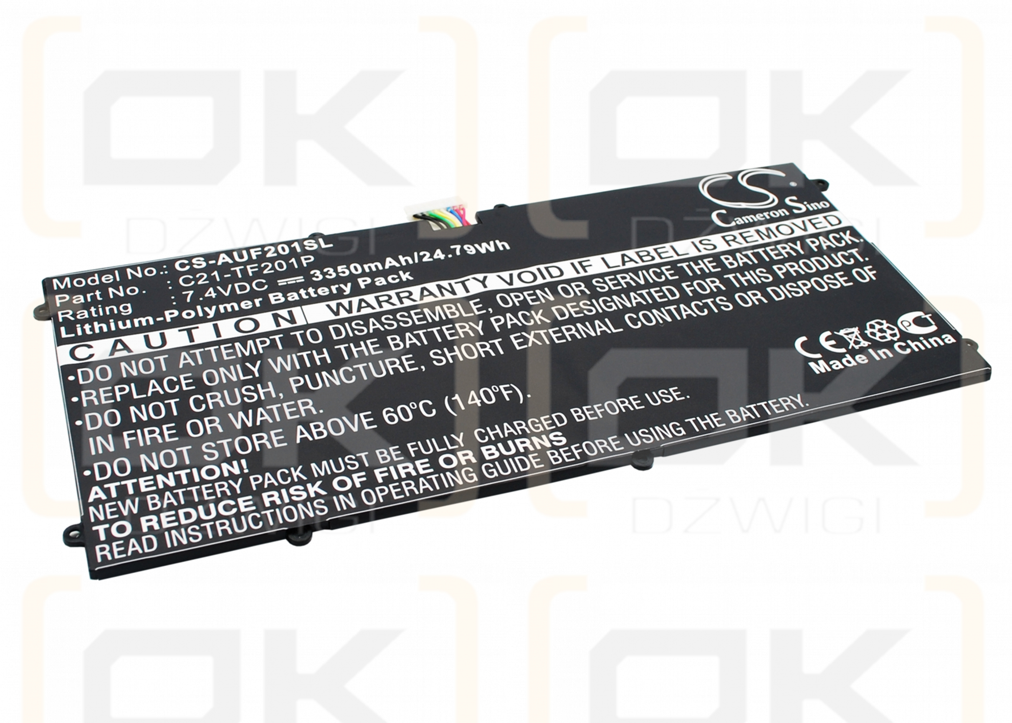 Asus TF201G-1I015A / C21-TF201P 3350 мАч литий-полимерный 7,4 В (Cameron Sino)