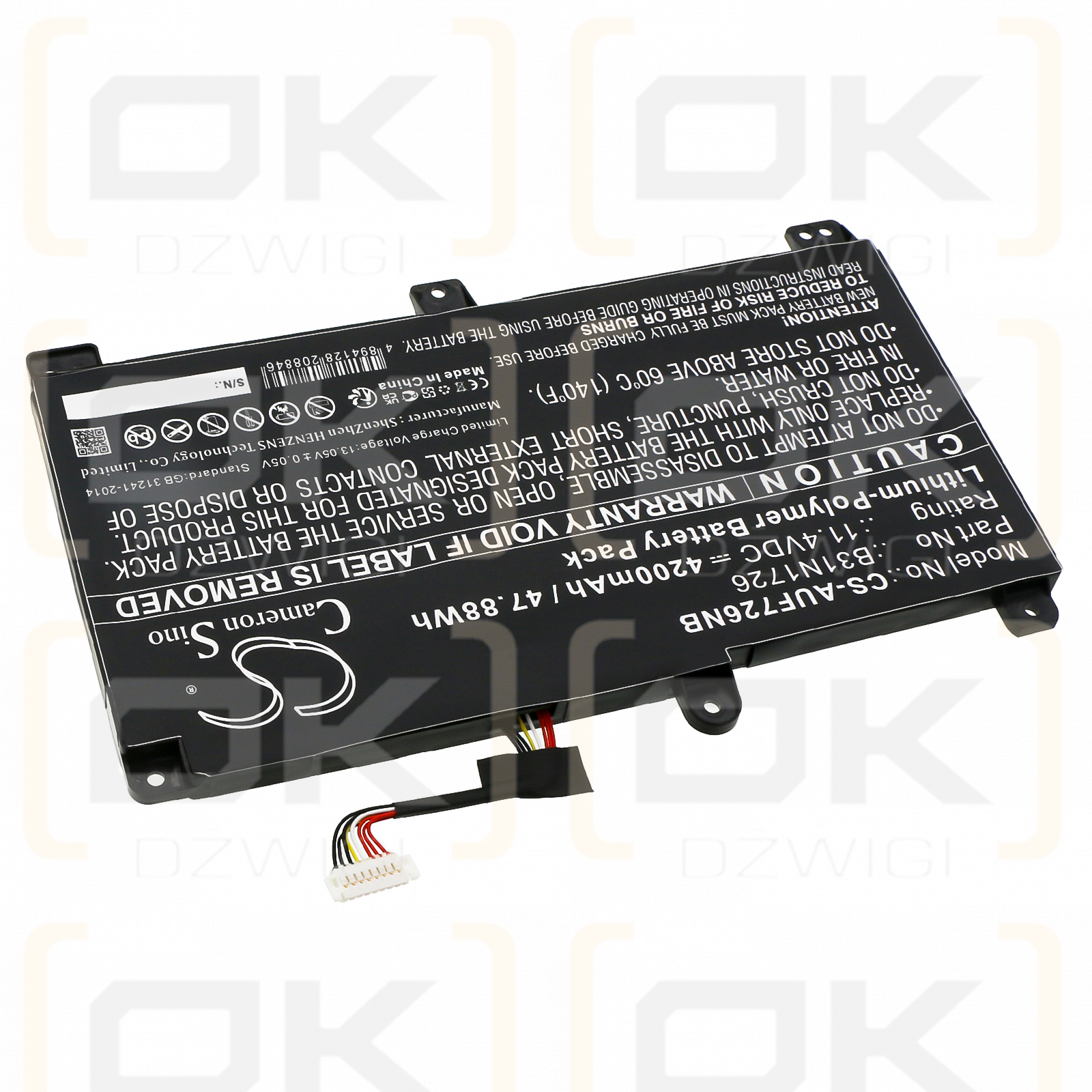 Asus FX504GE-DM360T / 0B200-02910100 4200mAh Li-Polímero 11.4V (Cameron Sino)