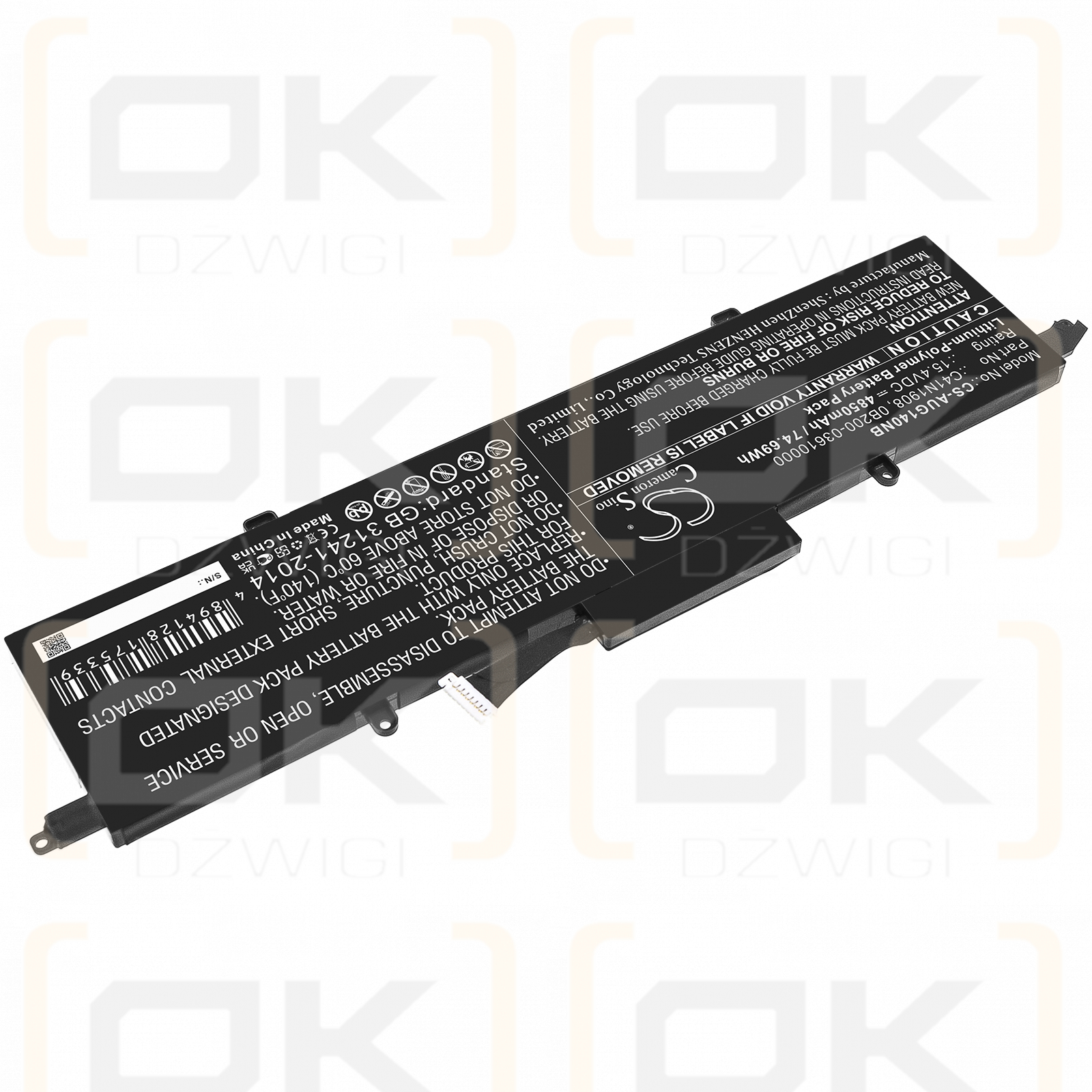 Asus ROG Zephyrus G14 / C41N1908 4850 mAh Li-Polymer 15,4 V (Cameron Sino)