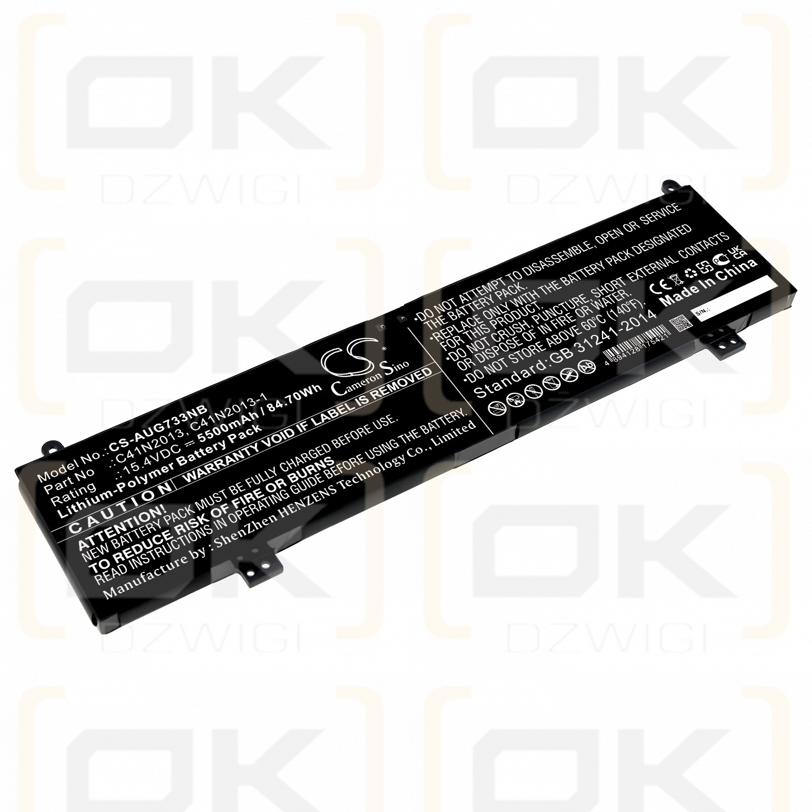 Asus ROG Strix G713QM / C41N2013 5500mAh Li-Polímero 15.4V (Cameron Sino)