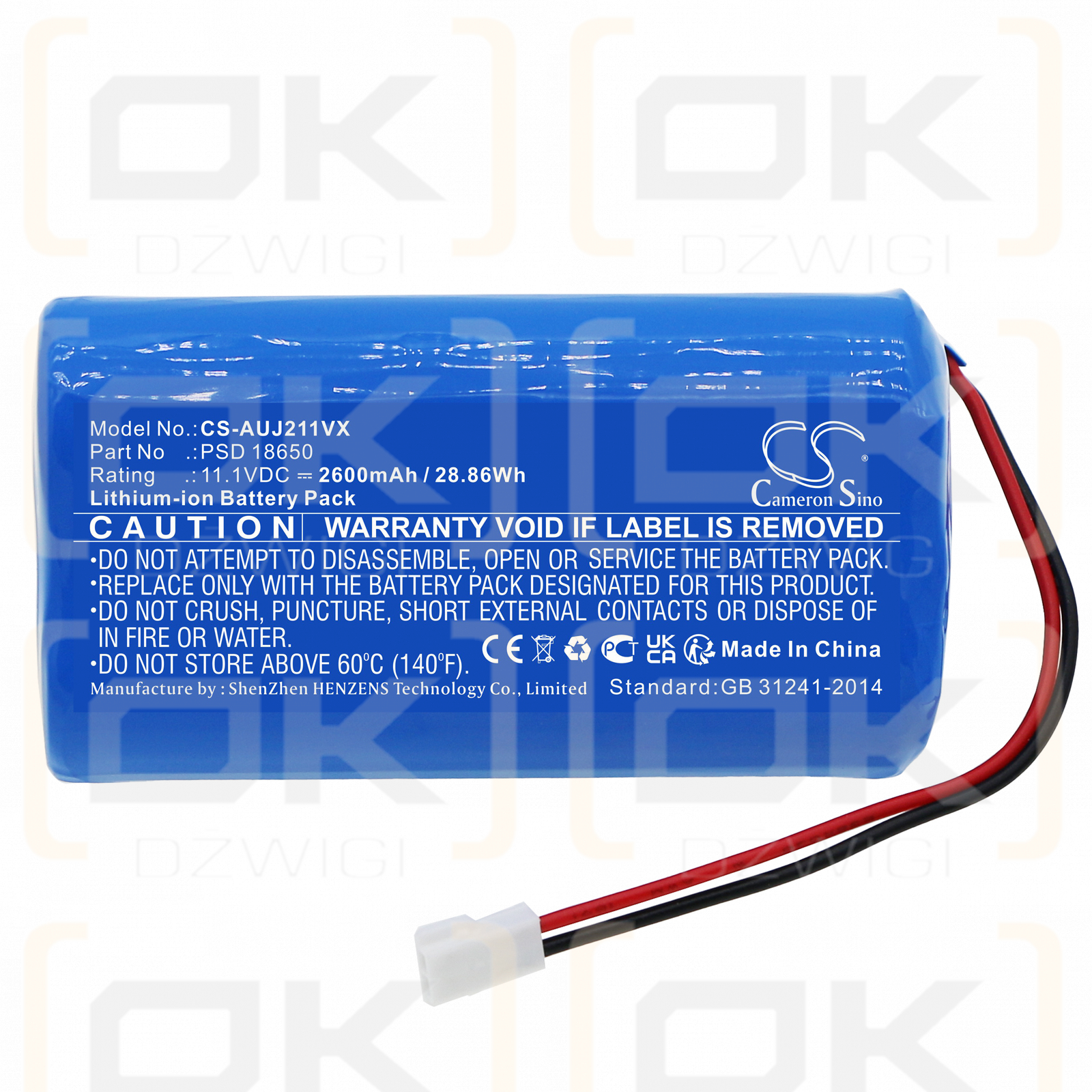 Limpiafondos Aquajack 211 / PSD 18650 2600mAh Li-ion 11.1V (Cameron Sino)