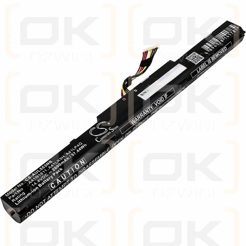 Asus Strix GL553VD-FY075T / A41N1611 2600 мАч литий-ионный 14,4 В (Cameron Sino)