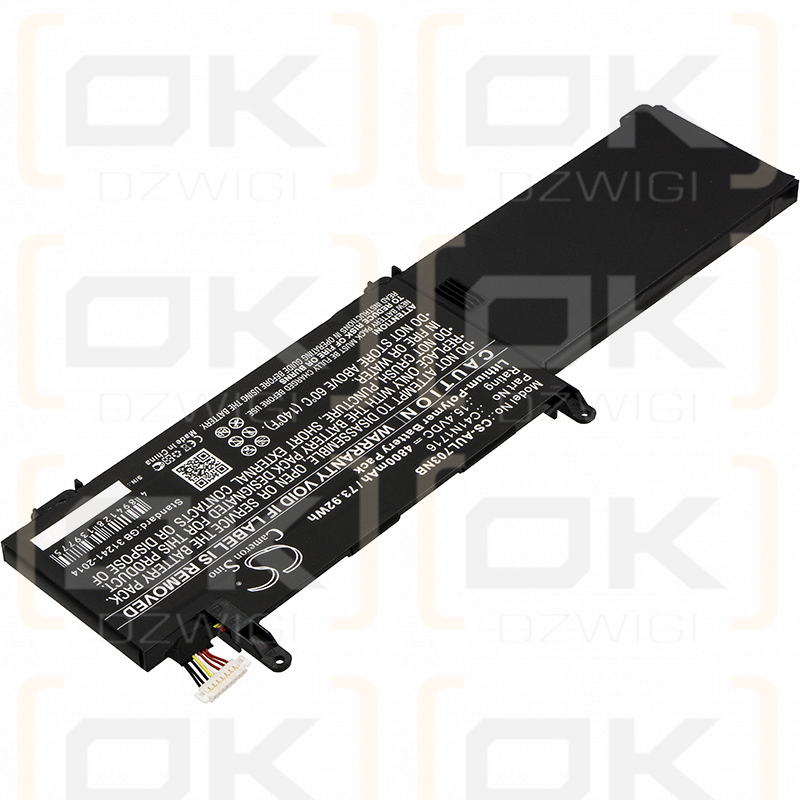 Asus GL703GS-DS74 / C41N1716 4800mAh Li-Polymer 15.4V (Cameron Sino)