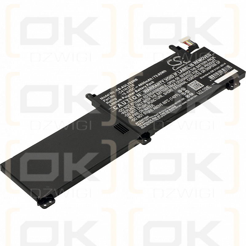 Asus GL703GS-DS74 / C41N1716 4800mAh Li-Polymer 15.4V (Cameron Sino)