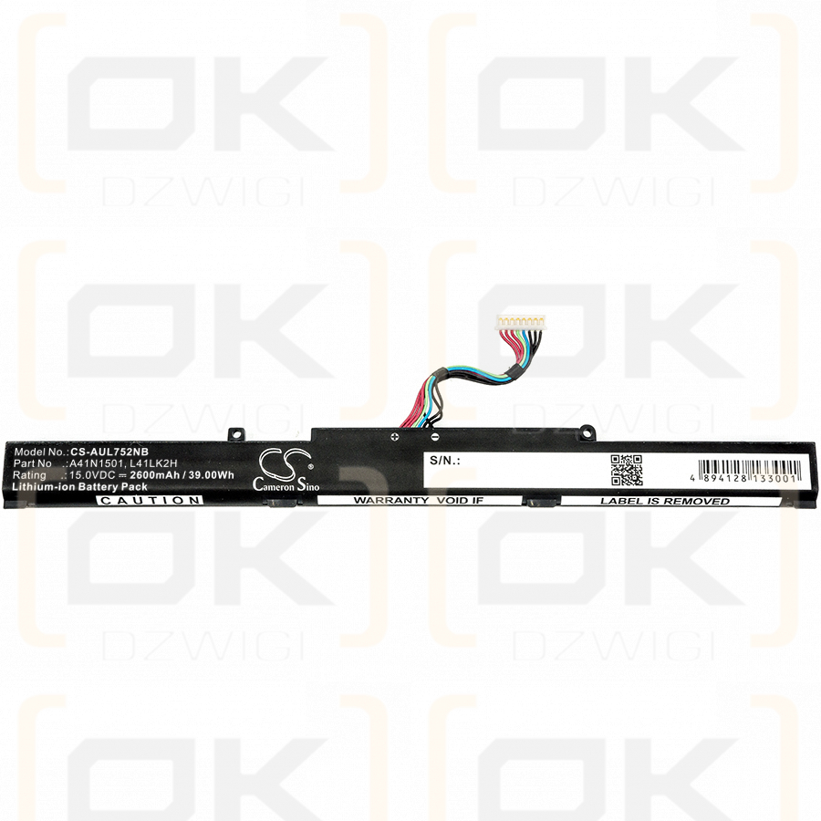 Asus N552VX-FW097T / A41N1501 2600mAh Li-ion 15.0V (Cameron Sino)