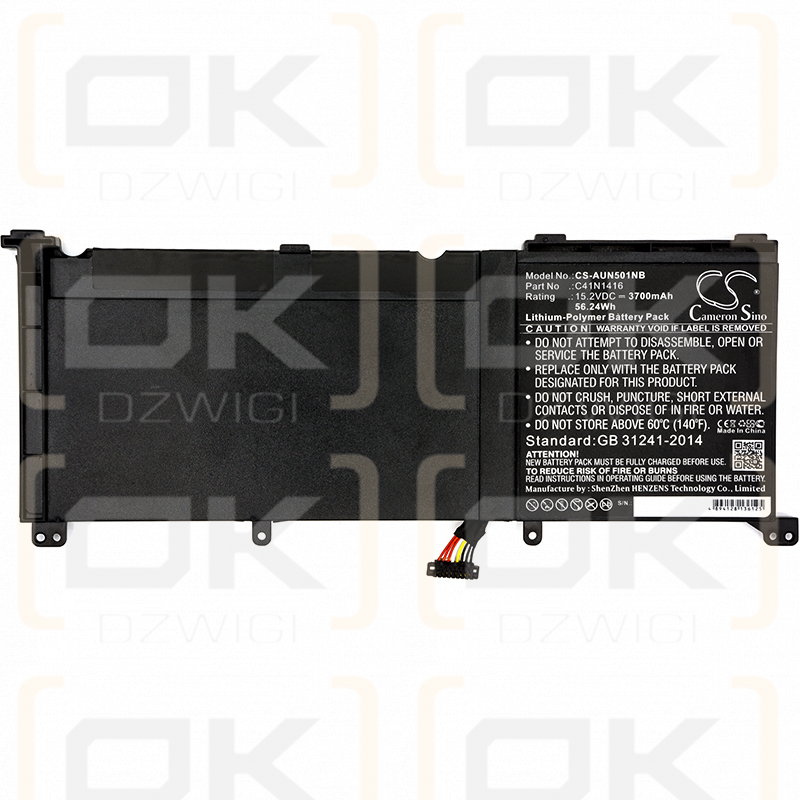 Asus G601J / C41N1416 3700mAh Li-Polímero 15.2V (Cameron Sino)