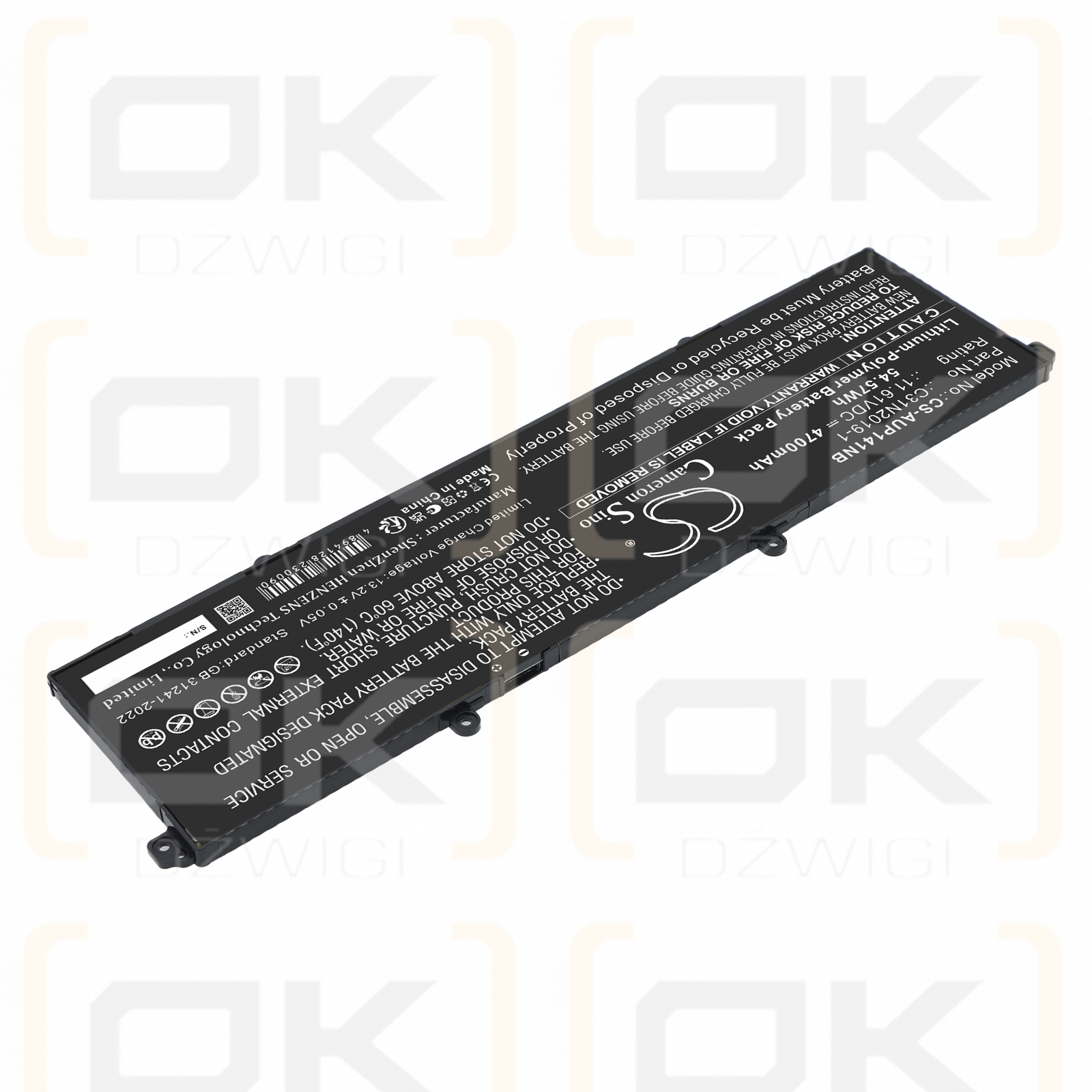 Replacement Battery for Asus X3500PA / 0B200-04000100 4700 mAh Li-Polymer 11.61 V (Cameron Sino)