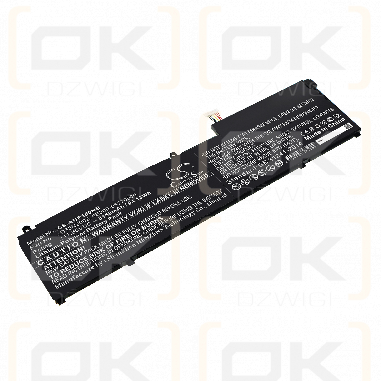 Asus ZenBook Pro 15 OLED UM535QE-H2060T / C32N2002 8150 mAh Li-Polymer 11,55 V (Cameron Sino)