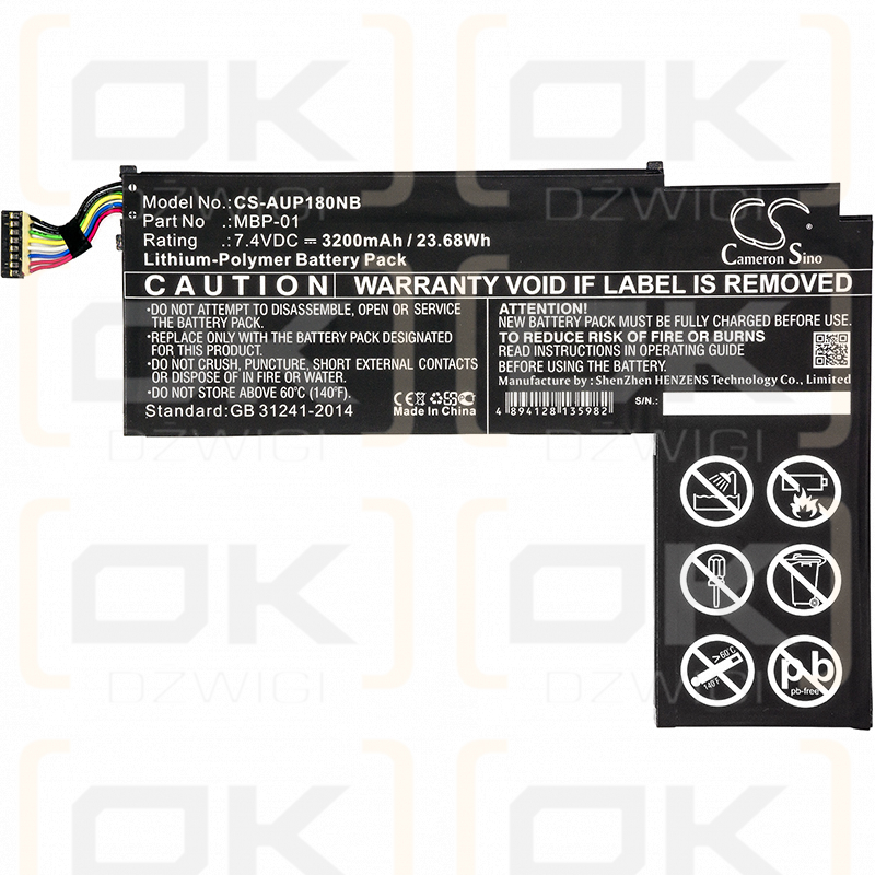 Asus PadFone A66 / MBP-01 3200 mAh Li-Polymer 7.4 V (Cameron Sino)