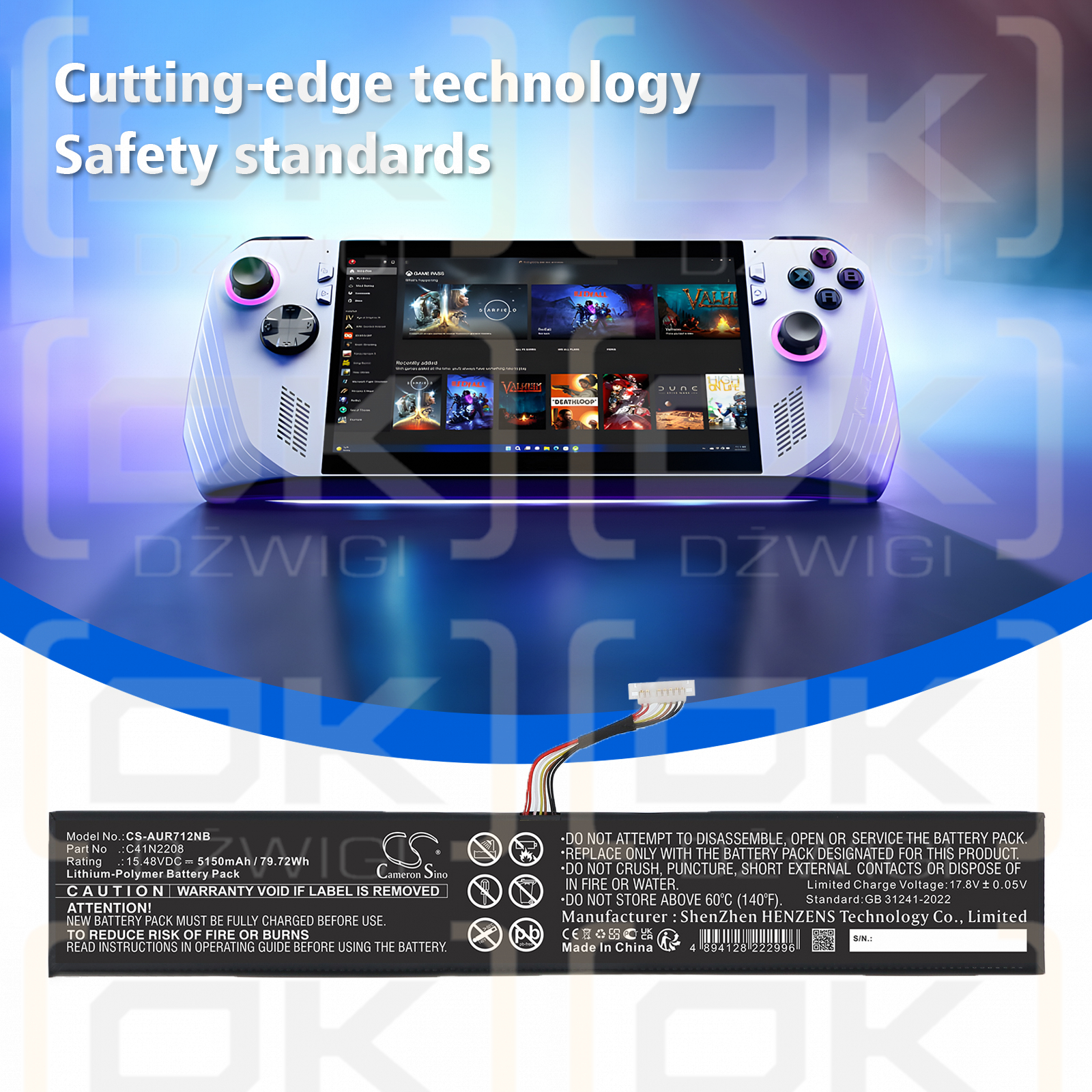 Asus Rog AllY CONSOLE 2023 / C41N2208 5150 mAh Li-Polymer 15,48 V (Cameron Sino)