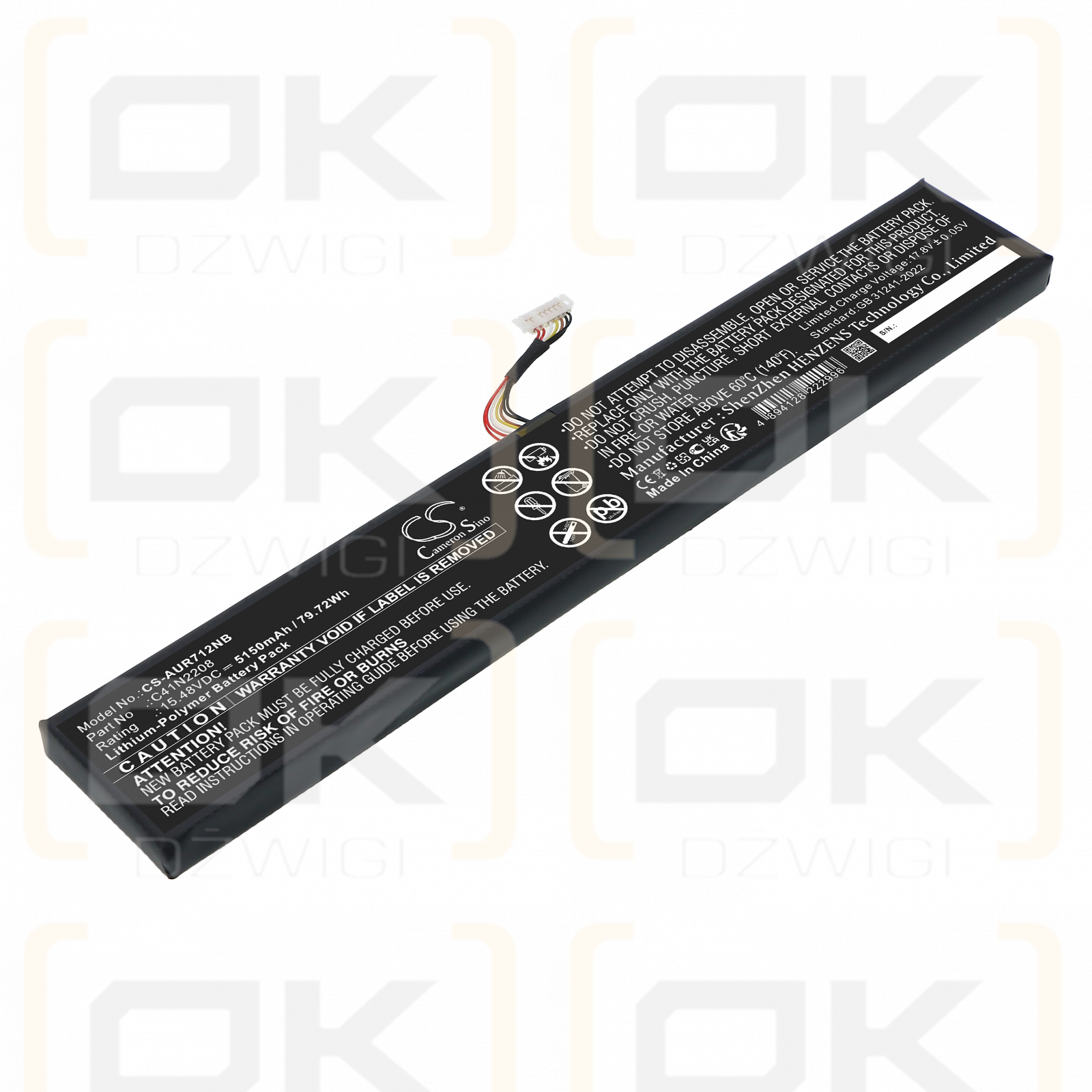 Asus Rog AllY CONSOLE 2023 / C41N2208 5150 mAh Li-Polymer 15,48 V (Cameron Sino)