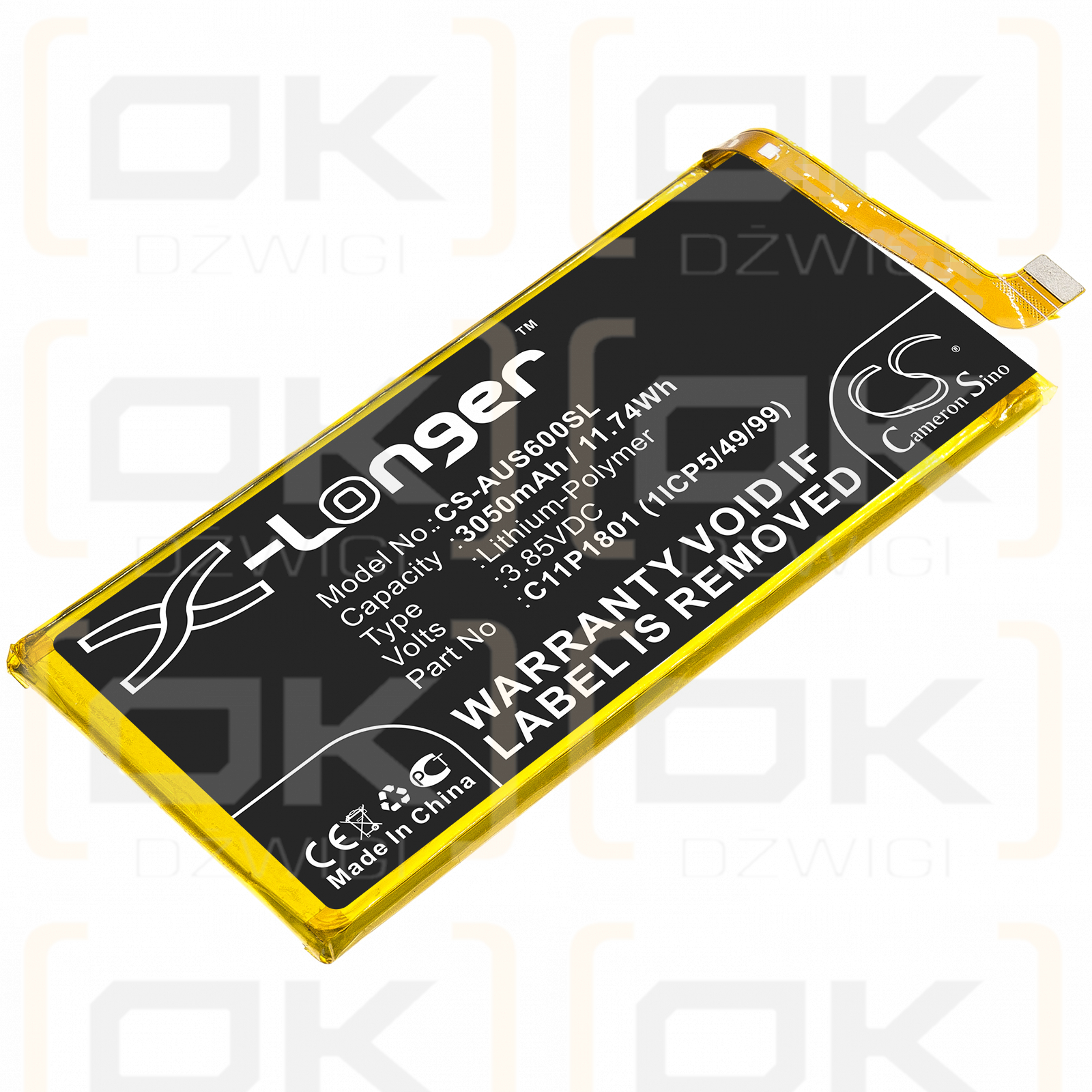 Asus ZS600KL / 0B200-03010300 3050 mAh Li-Polymer 3,85 V (Cameron Sino)