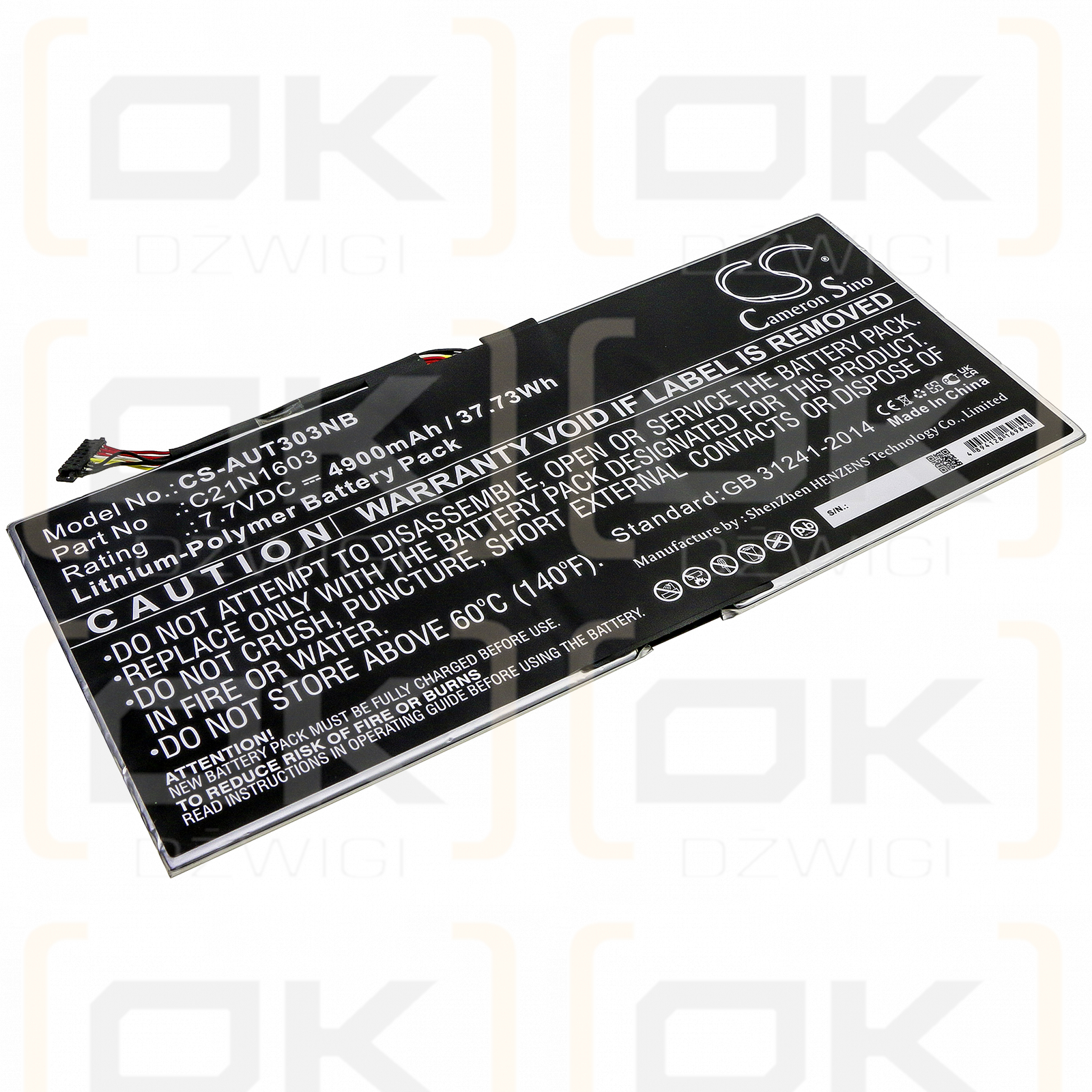 Asus UX390UA / 0B200-02100100 4900mAh Li-Polímero 7.7V (Cameron Sino)