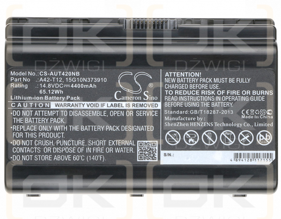 Asus T12ER / A42-T12 4400 mAh Li-Ion 14,8 V (Cameron Sino)