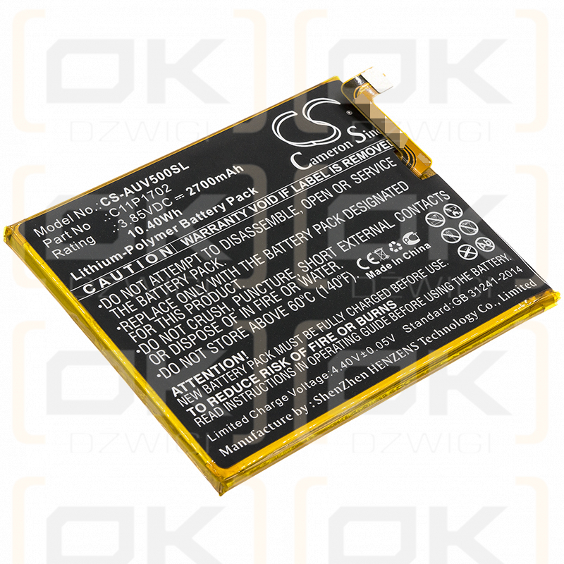 Asus A009 / C11P1702 2700 mAh Li-Polymer 3,85 V (Cameron Sino)