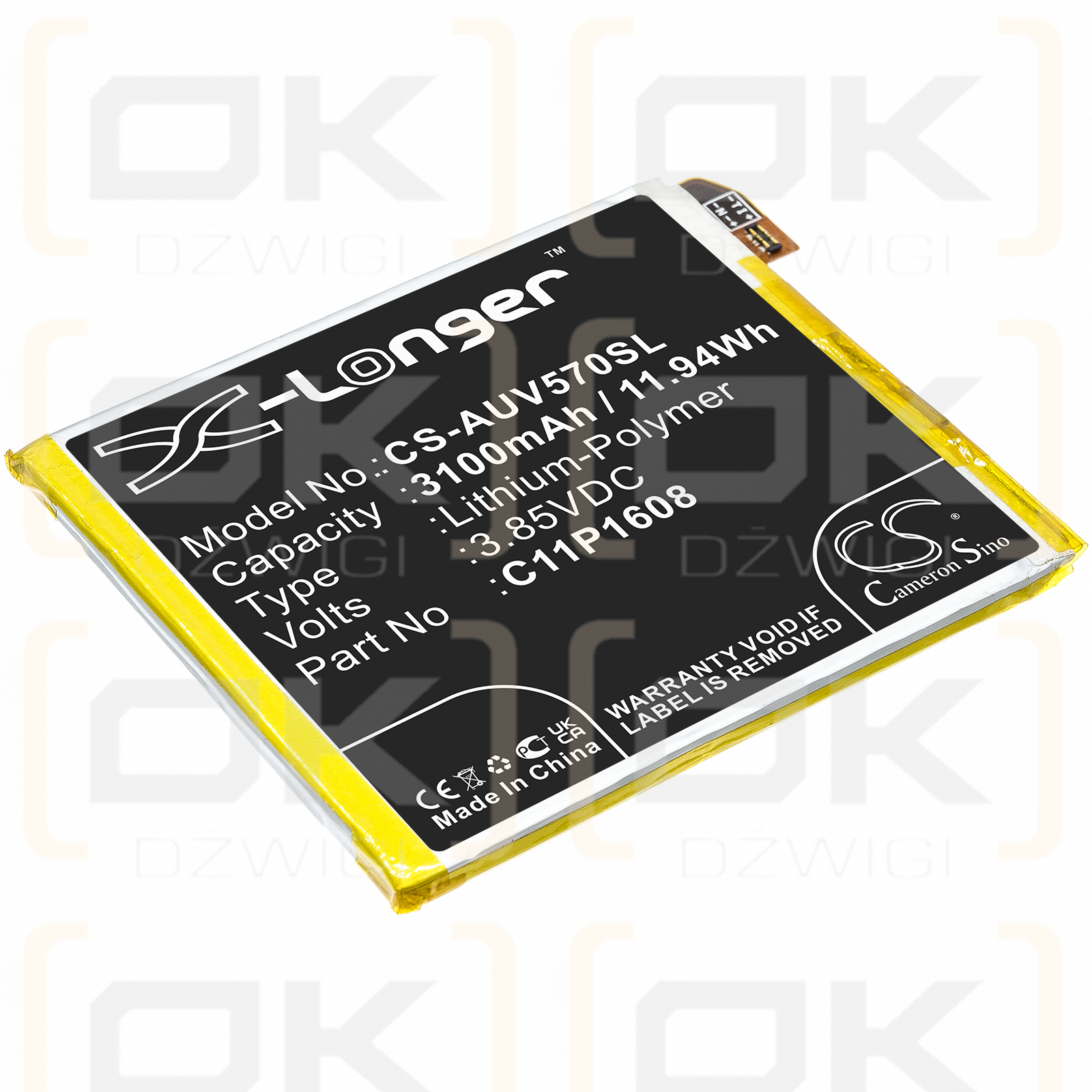 Asus V570KL / C11P1608 3100 mAh Li-Polymer 3,85 V (Cameron Sino)