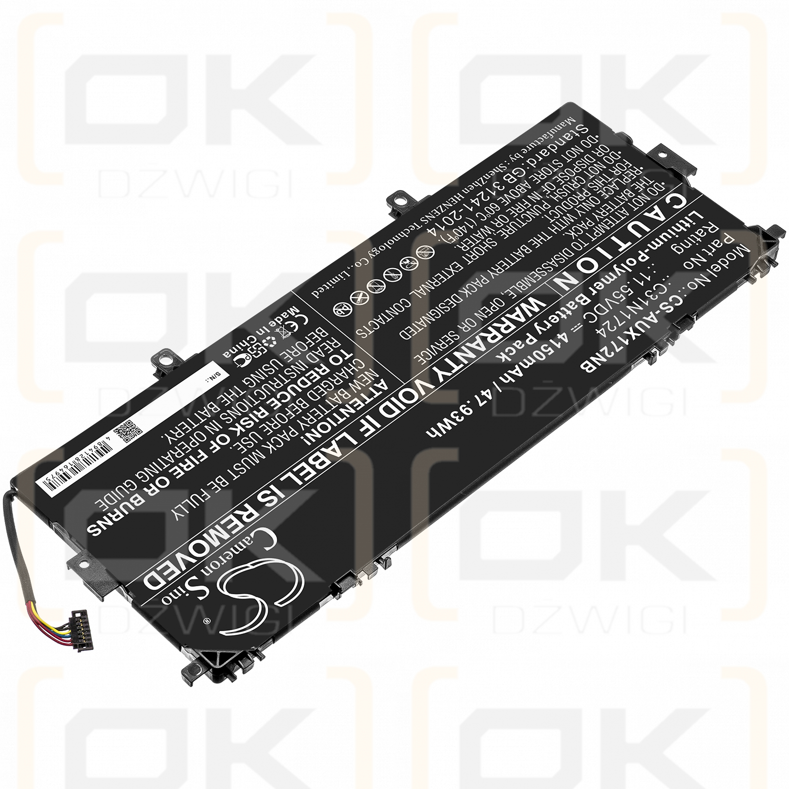 Asus ZenBook 13 UX331FAL-EG033T / C31N1724 4150 mAh Li-Polymer 11,55 V (Cameron Sino)