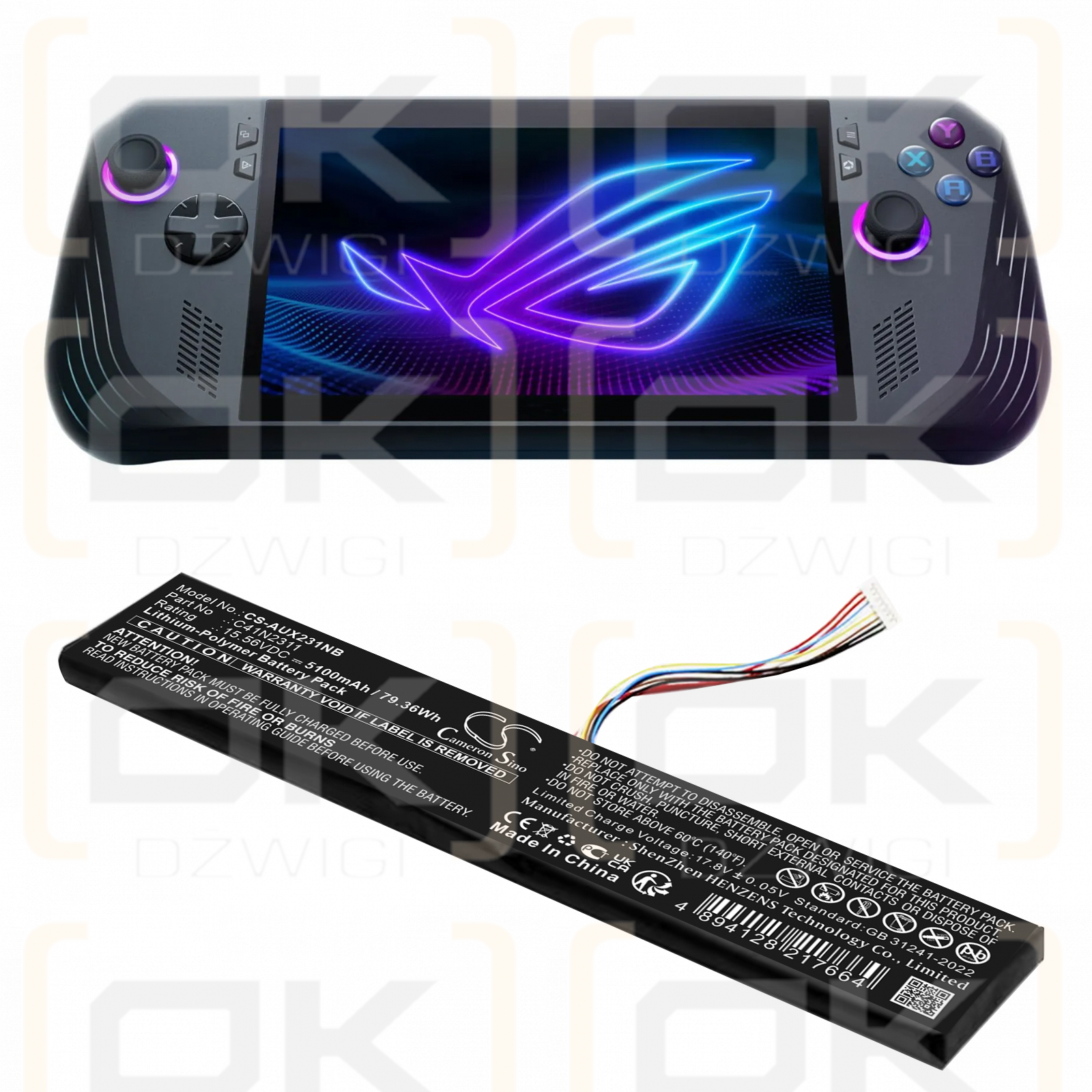 Asus ROG Ally X / 0B200-04560000 5100mAh Li-Polymer 15.56V (Cameron Sino)
