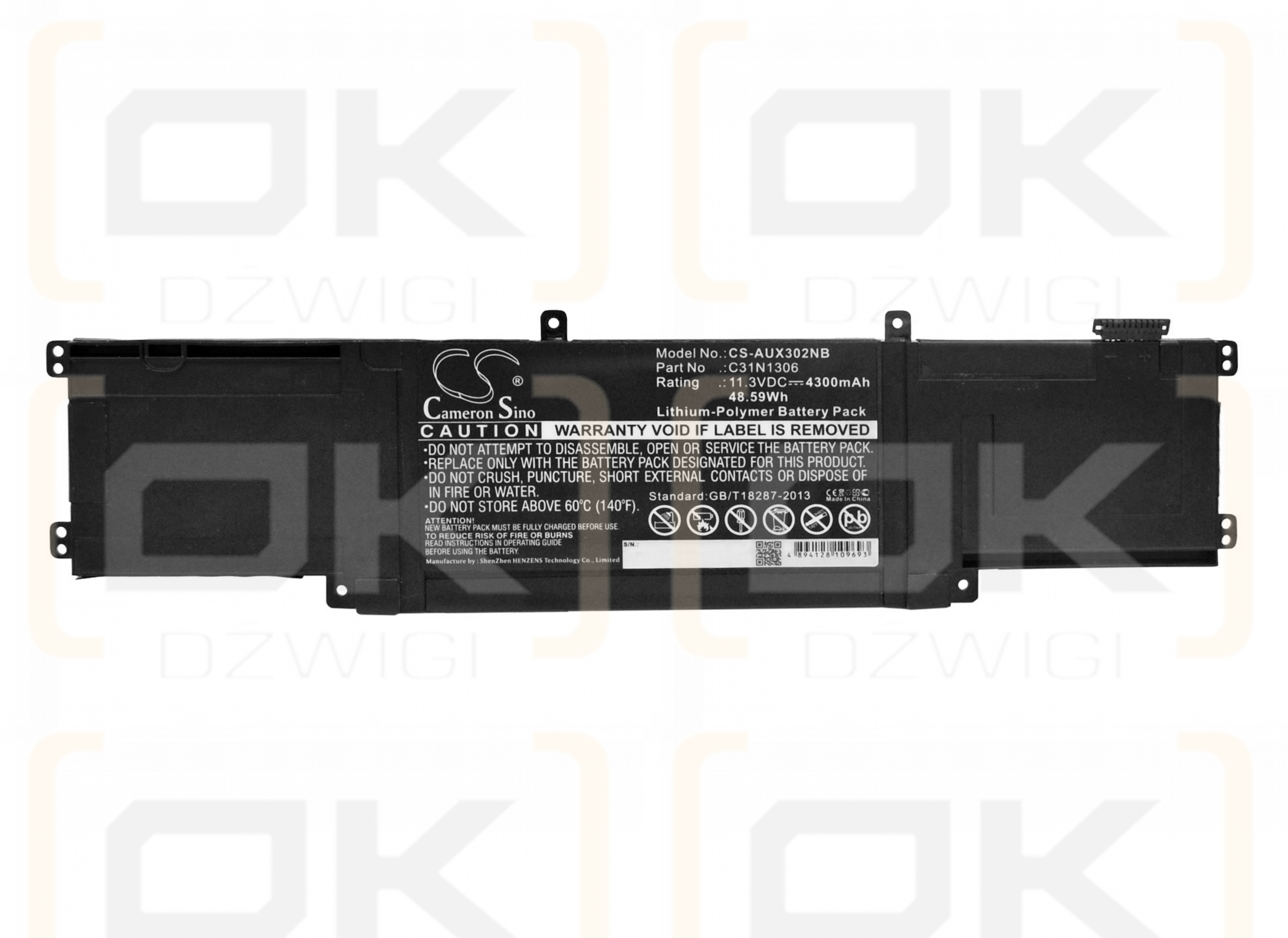 Asus Zenbook UX302LG / C31N1306 4300 mAh Li-Polymer 11.3 V (Cameron Sino)
