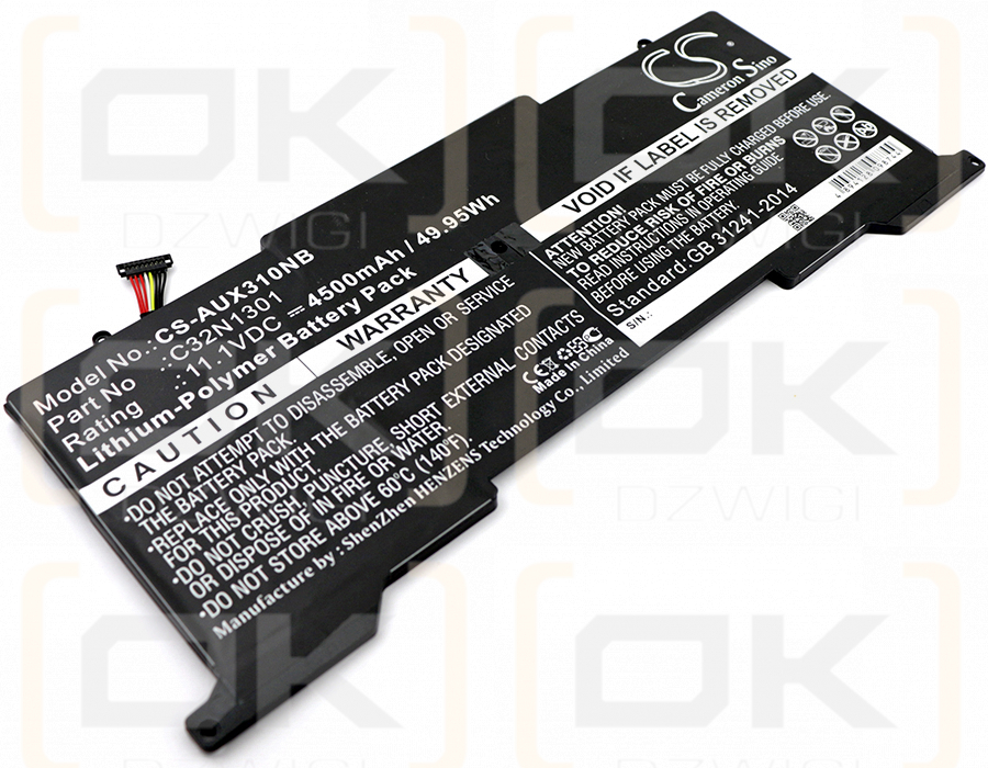 Asus UX31LA-2A / C32N1301 4500 mAh Li-Polymer 11,1 V (Cameron Sino)