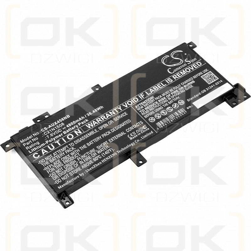 Asus X456UB / C21N1508 4800mAh Li-Polymer 7.6V (Cameron Sino)