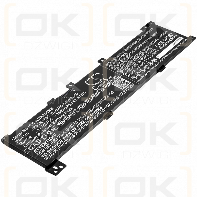 Asus F705QA-BX076T / B31N1635 3600 мАч литий-полимерный 11,52 В (Cameron Sino)