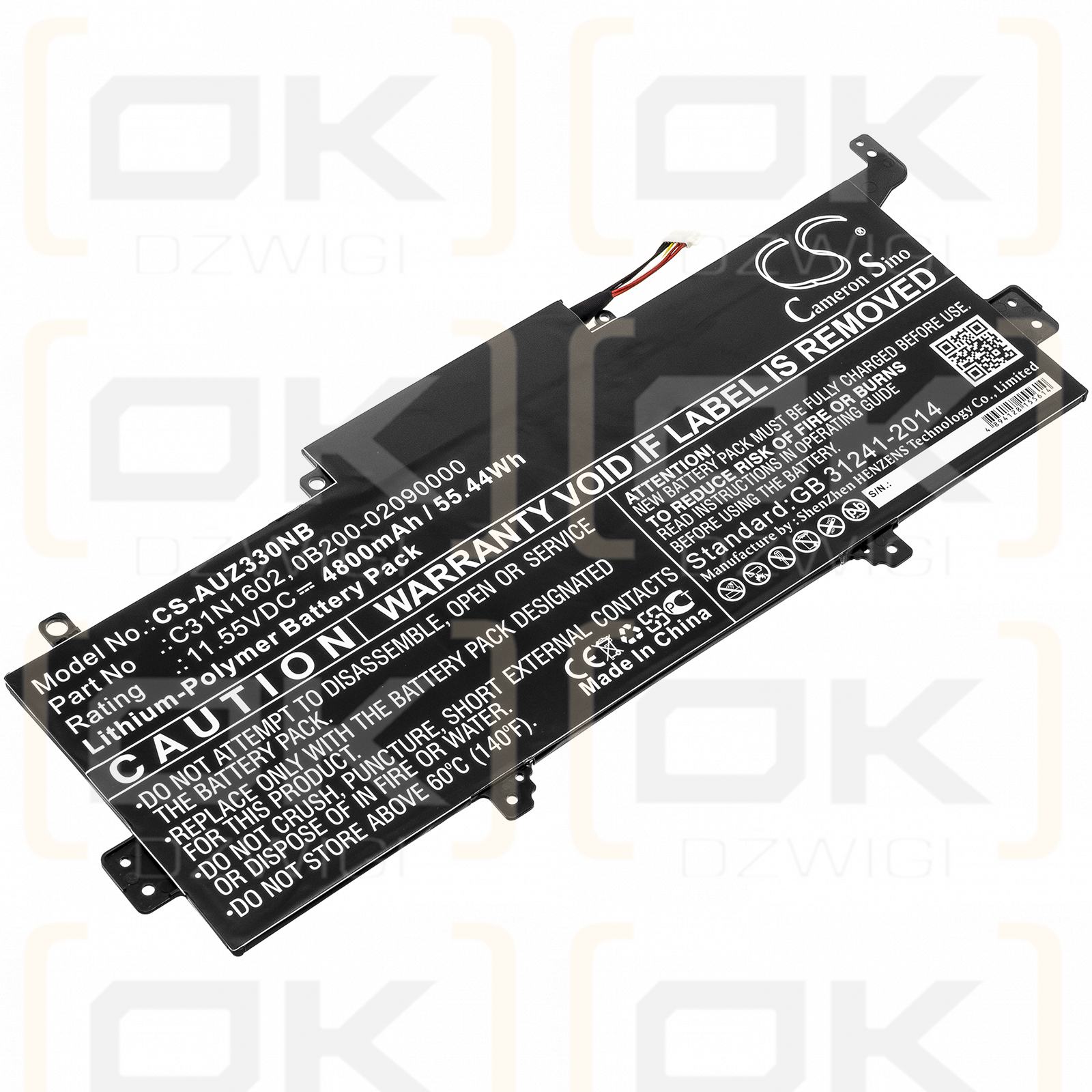 Asus UX330UA / C31N1602 4800mAh Li-Polímero 11.55V (Cameron Sino)