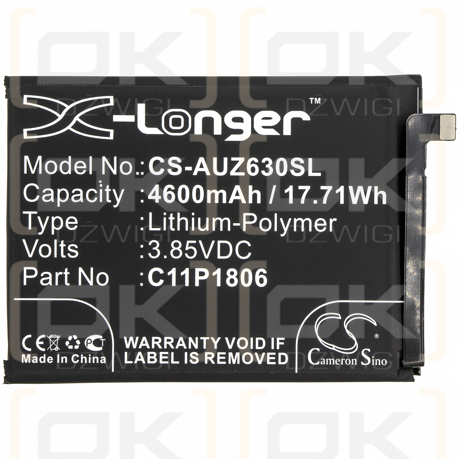 Asus ZS630KL / C11P1806 4600mAh Li-Polymer 3.85V (Cameron Sino)