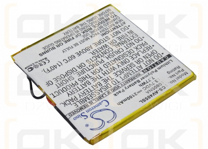 Archos AV405 Protable Media Player 2GB / 0805NA 2100 mAh Li-Polymer 3.7 V (Cameron Sino)