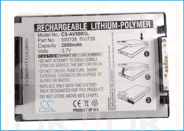 Archos AV5100 / 400081 2600 мАч литий-полимерный 3,7 В (Cameron Sino)