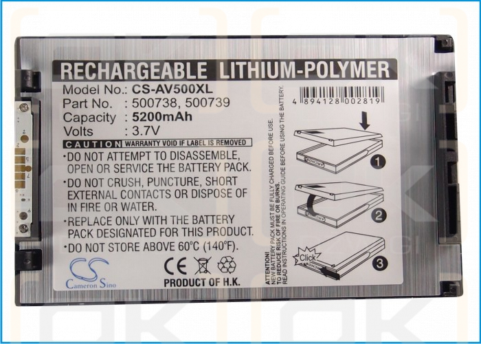 Archos AV510/400081 5200 mAh Li-Polímero 3,7 V (Cameron Sino)