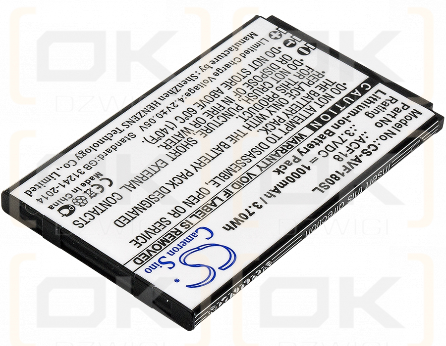 Archos F18 / ACF18 1000mAh Li-ion 3.7V (Cameron Sino)