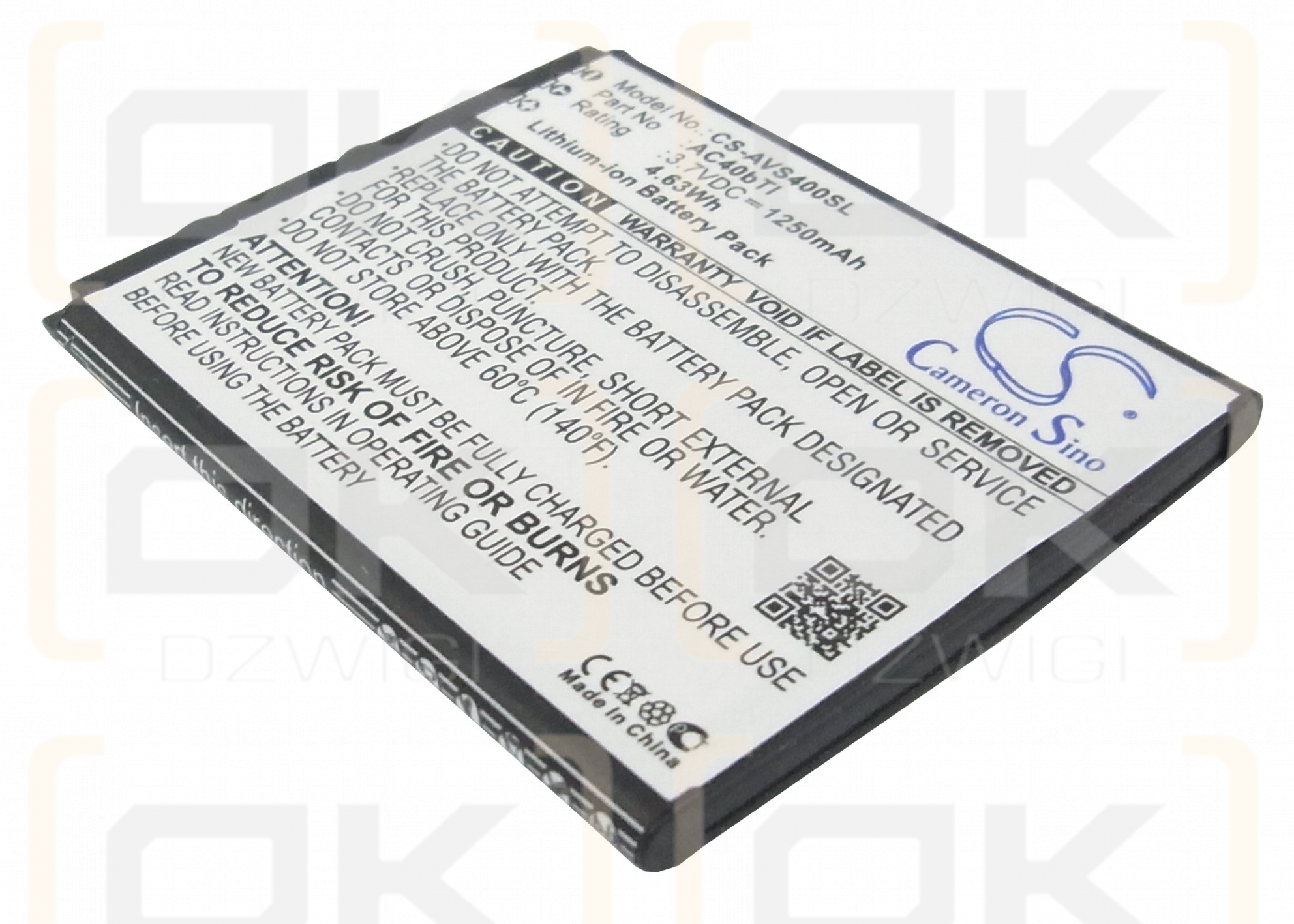 Archos Titanium 40b 4GB / AC40bTI 1250mAh Li-ion 3.7V (Cameron Sino)