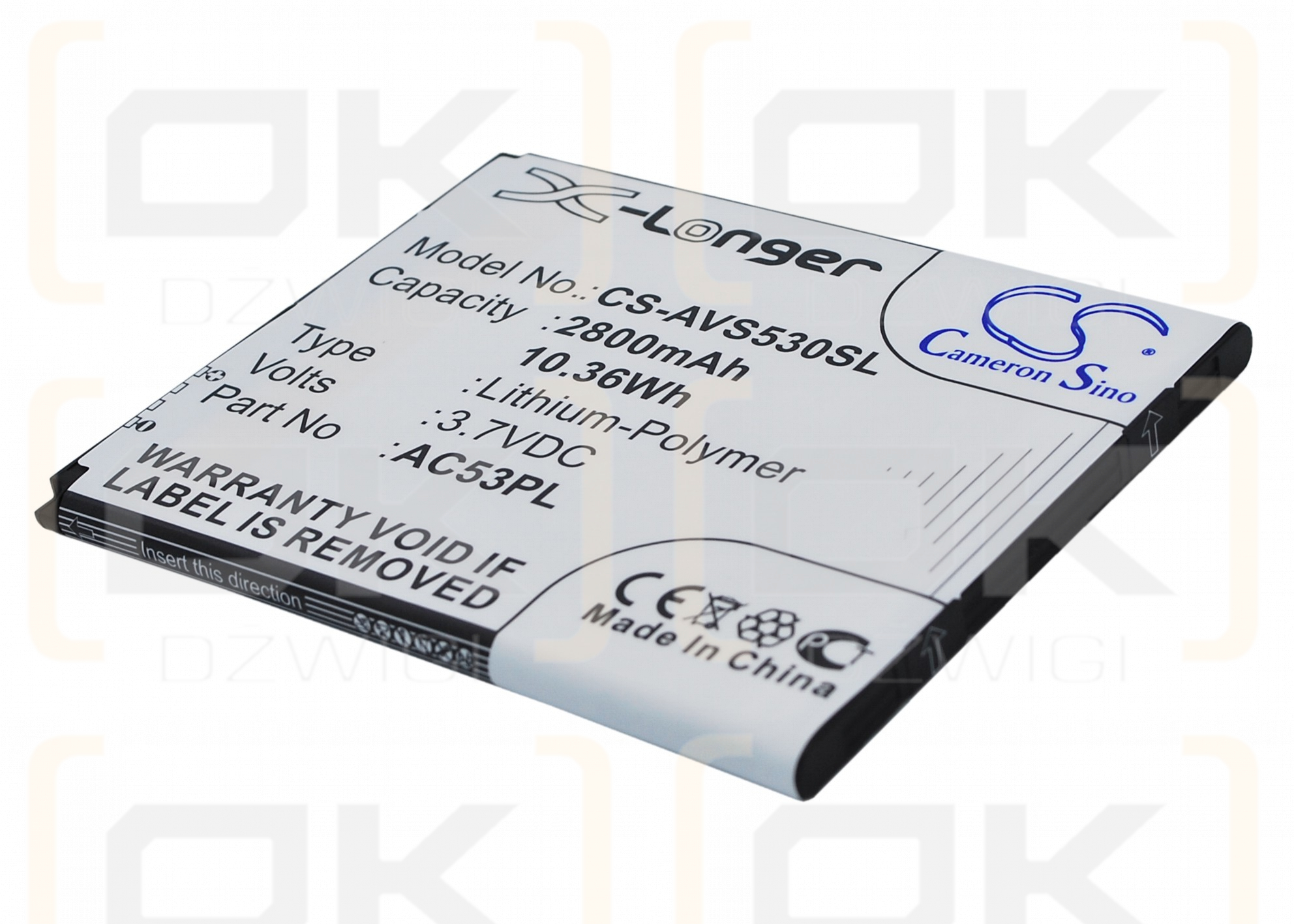 Archos 53 Platinum / AC53PL 2800 mAh Li-Polymer 3,7 V (Cameron Sino)