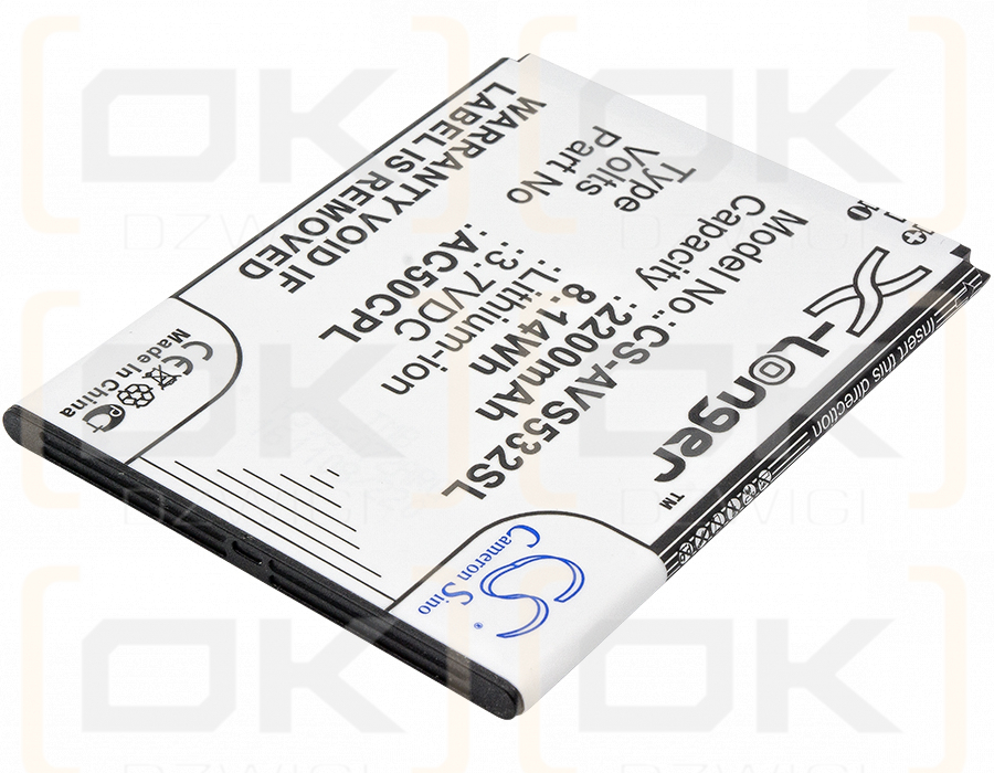 Archos 50c Platinum / AC50CPL 2200 mAh Li-Ion 3,7 V (Cameron Sino)