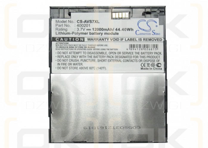 Archos 7 320GB / 400201 12000 mAh Li-Polymer 3.7 V (Cameron Sino)