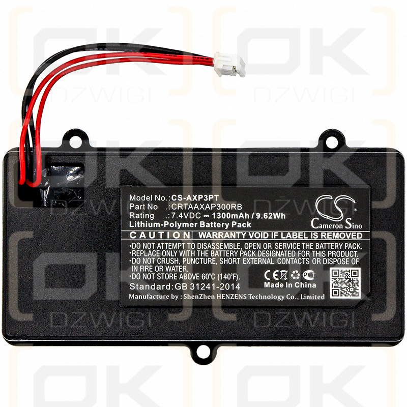 Proyector Pico AAXA P300 / CRTAAXAP300RB 1300mAh Li-Polymer 7.4V (Cameron Sino)