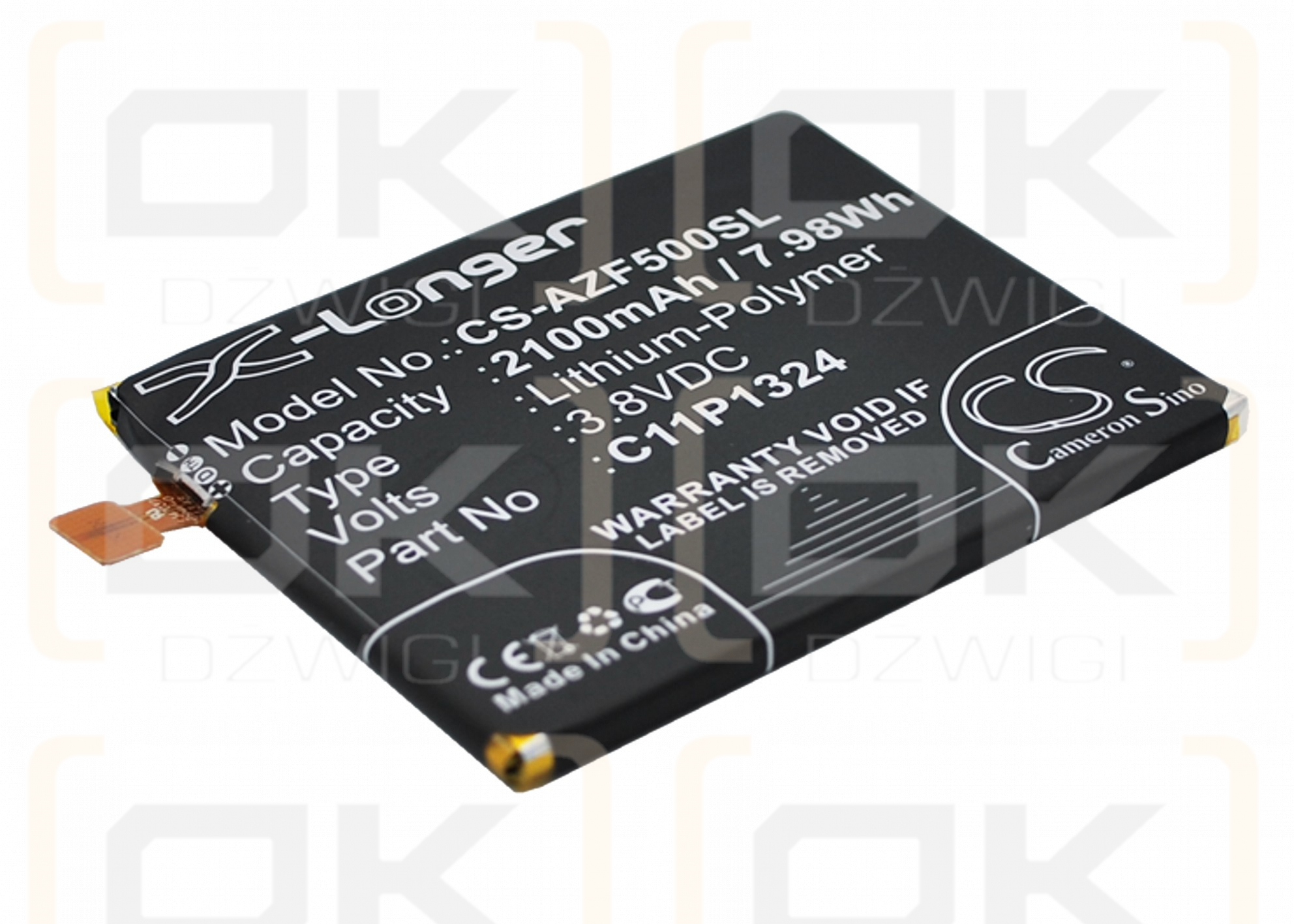 Asus A501CG / C11P1324 2100 mAh Li-Polymer 3,8 V (Cameron Sino)