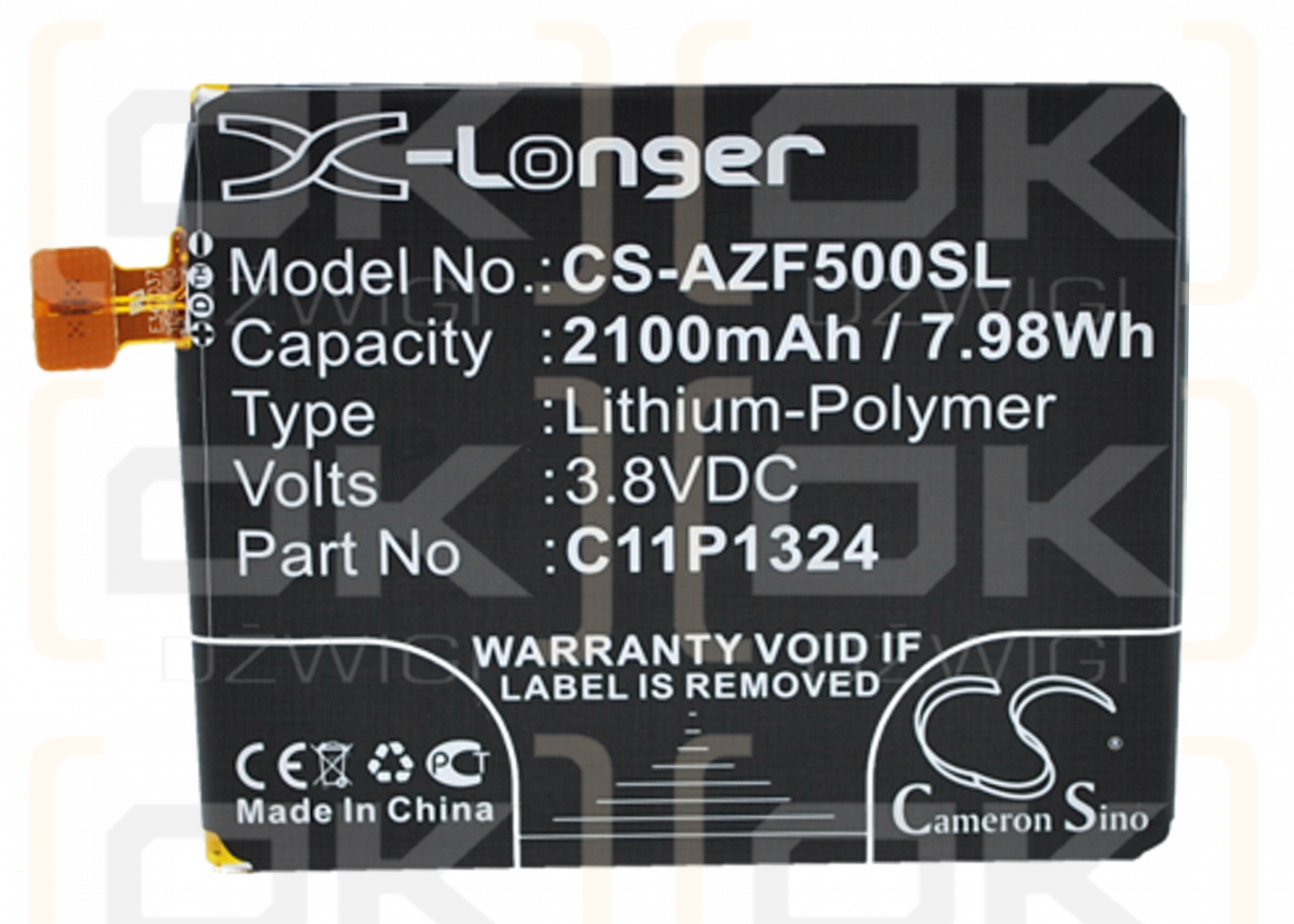 Asus A501CG / C11P1324 2100 mAh Li-Polymer 3,8 V (Cameron Sino)