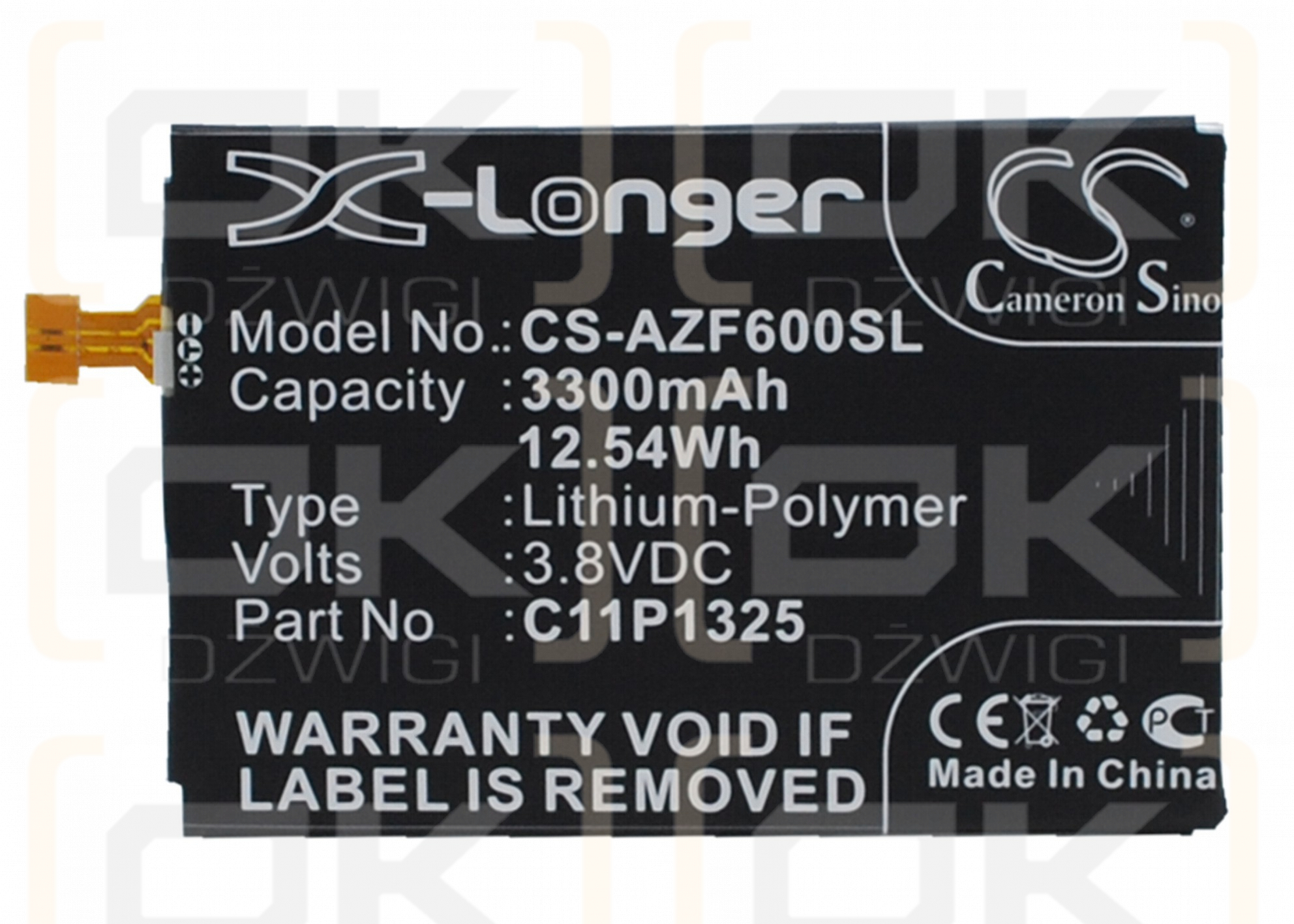 Asus Z6 / C11P1325 3300mAh Li-Polymer 3.8V (Cameron Sino)