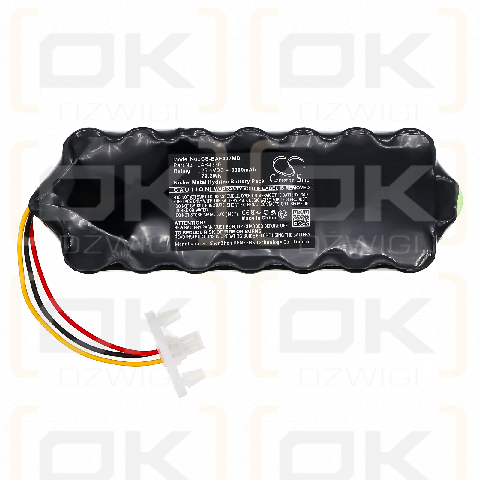 Baxter Healthcare Fenwal Autoseal 4R4370 / 4R4370 3000mAh Ni-MH 26.4V (Cameron Sino)