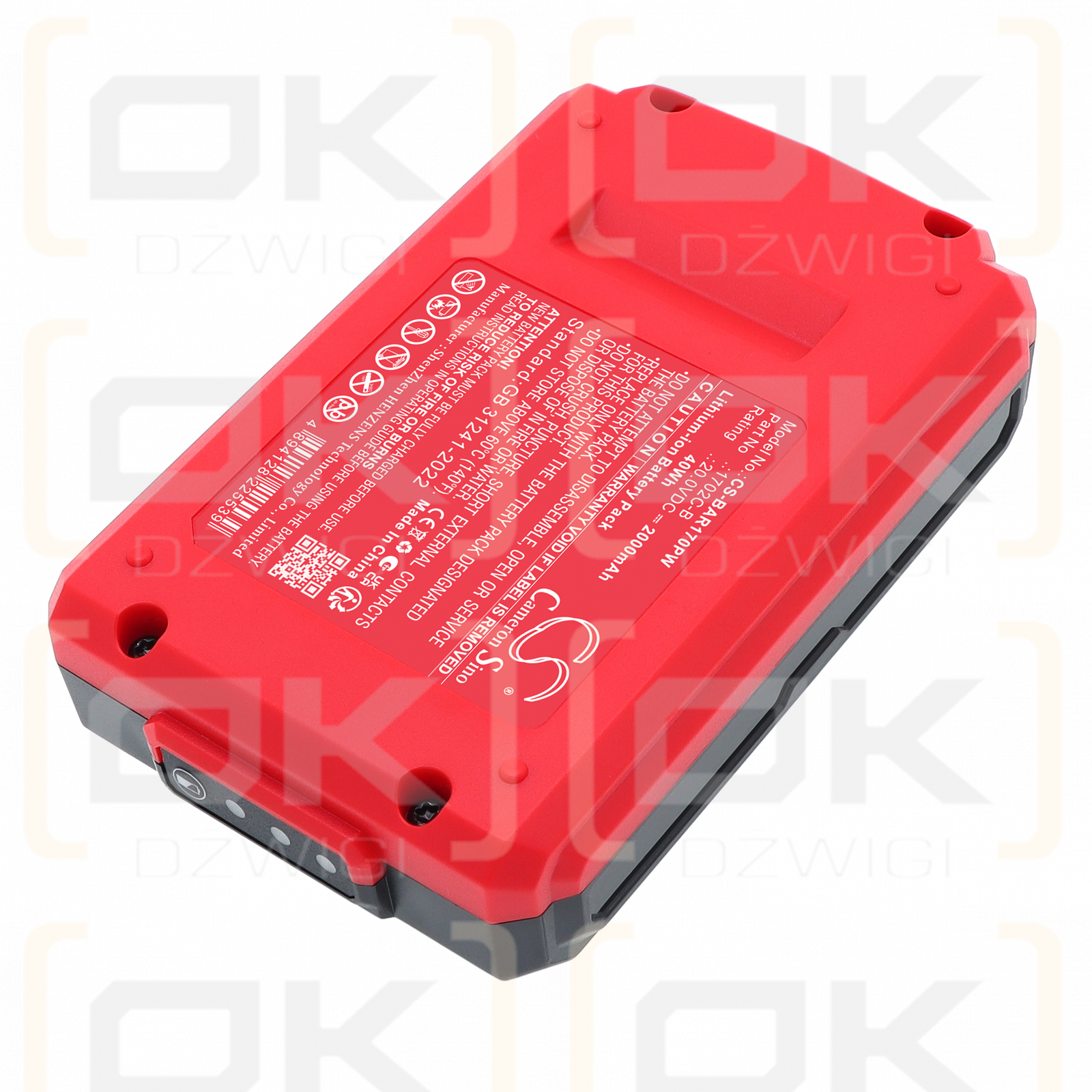 Bauer 24161C-BK / 1701C-B 2000 mAh Li-ion 20 V (Cameron Sino)