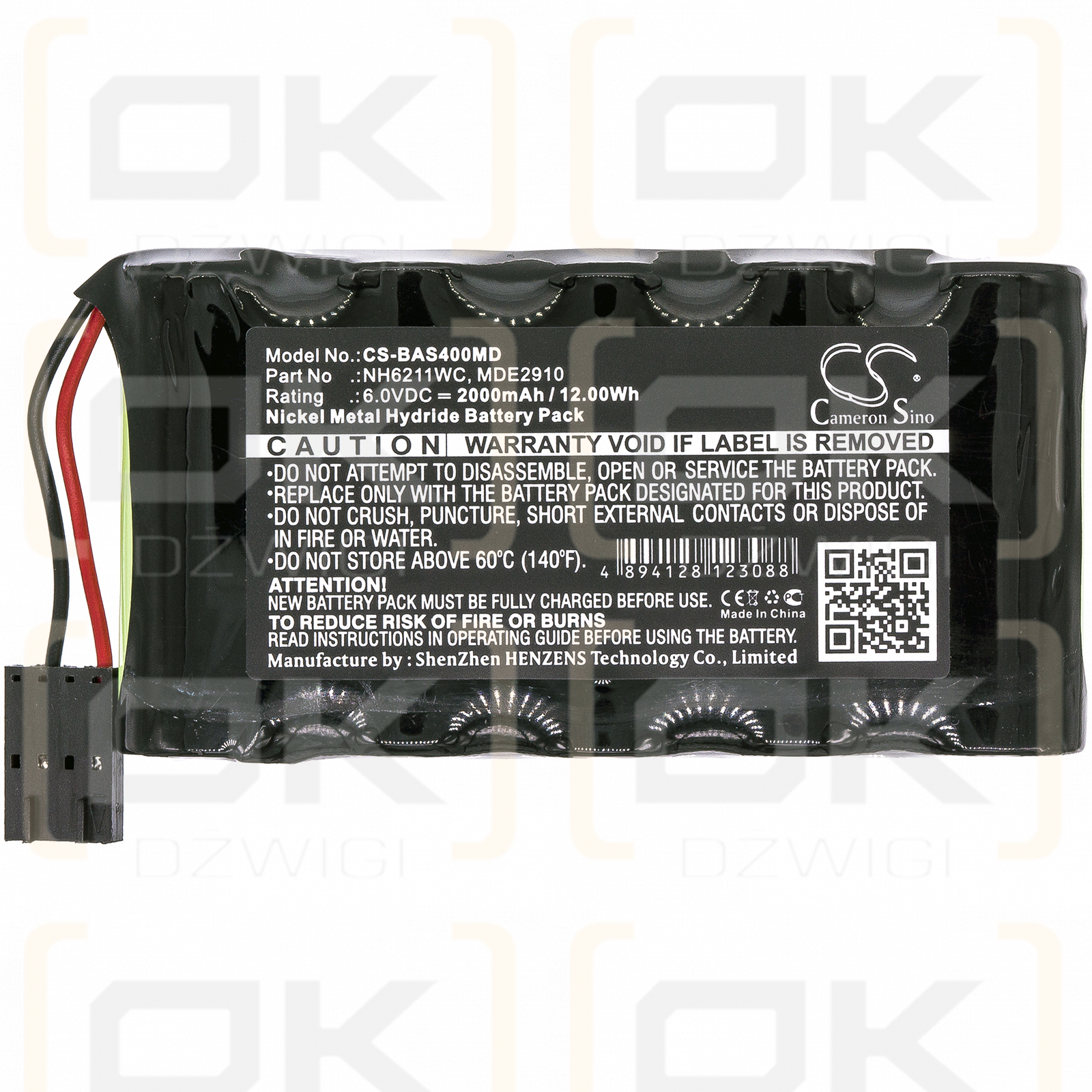 Baxter Healthcare AS41 Infusionspumpe / NH6211WC 2000 mAh Ni-MH 6,0 V (Cameron Sino)