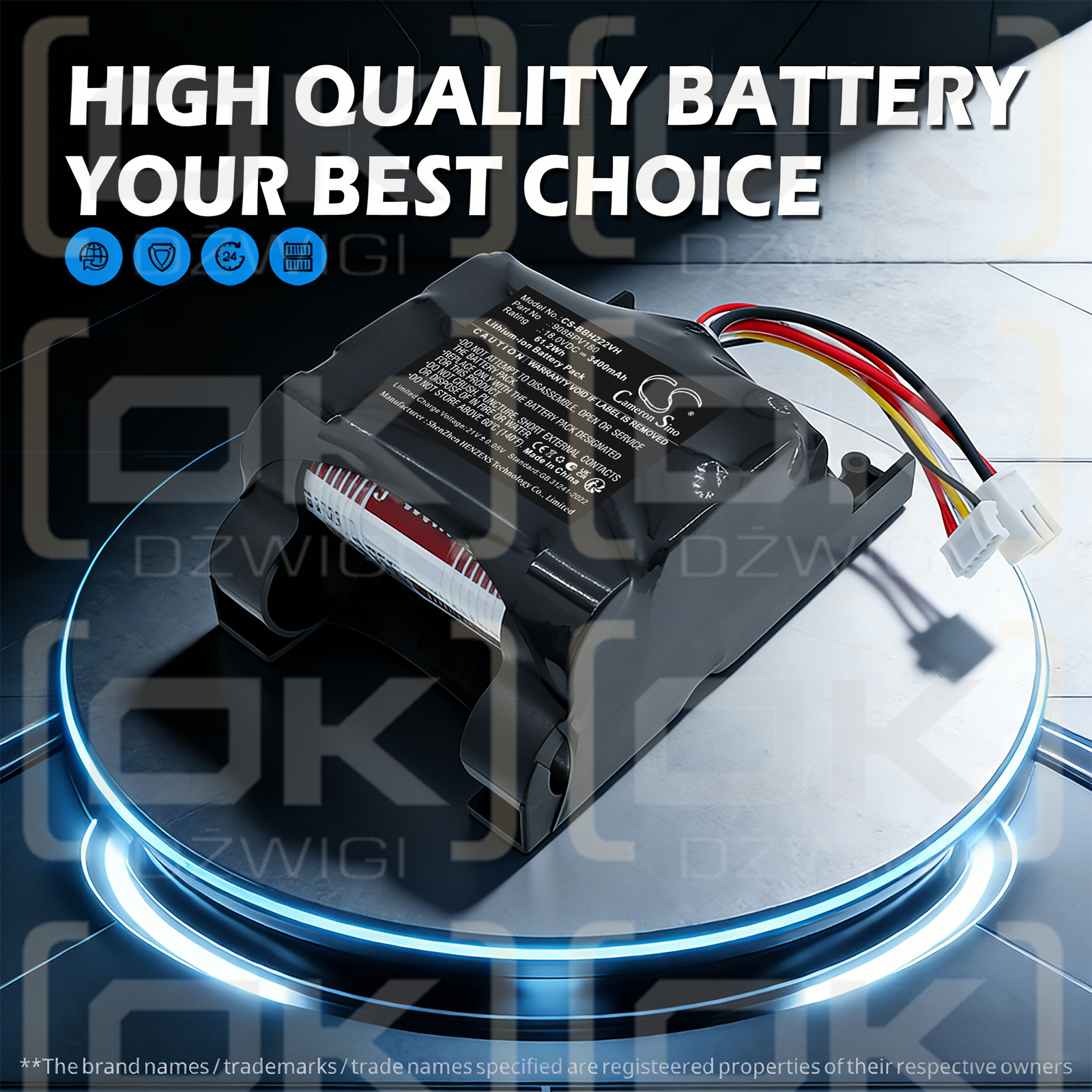 Bosch Readyy 20V Max / 908BPV180 3400 mAh Li-ion 18 V (Cameron Sino)