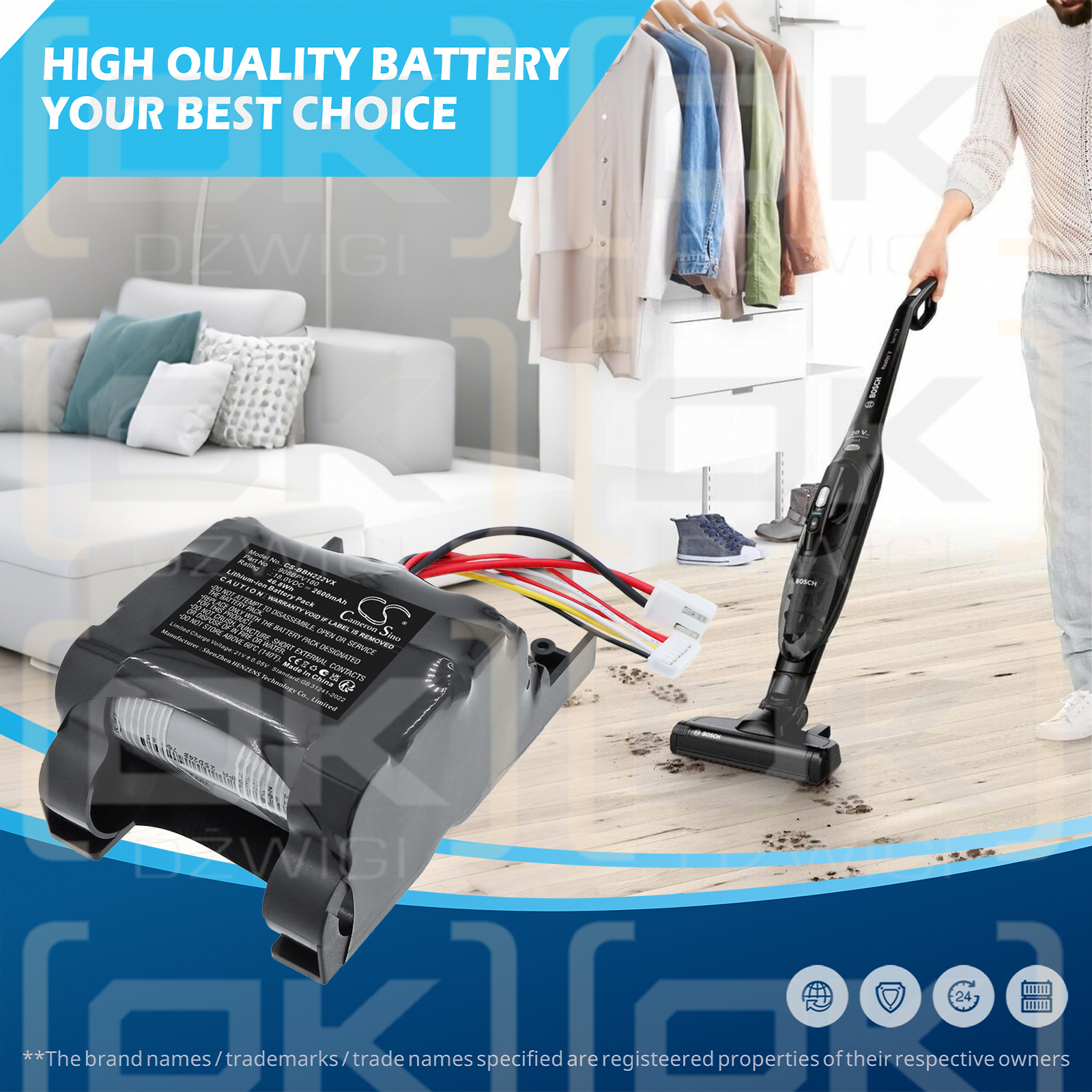 Bosch Readyy 20V Max / 908BPV180 2600 mAh Li-ion 18 V (Cameron Sino)