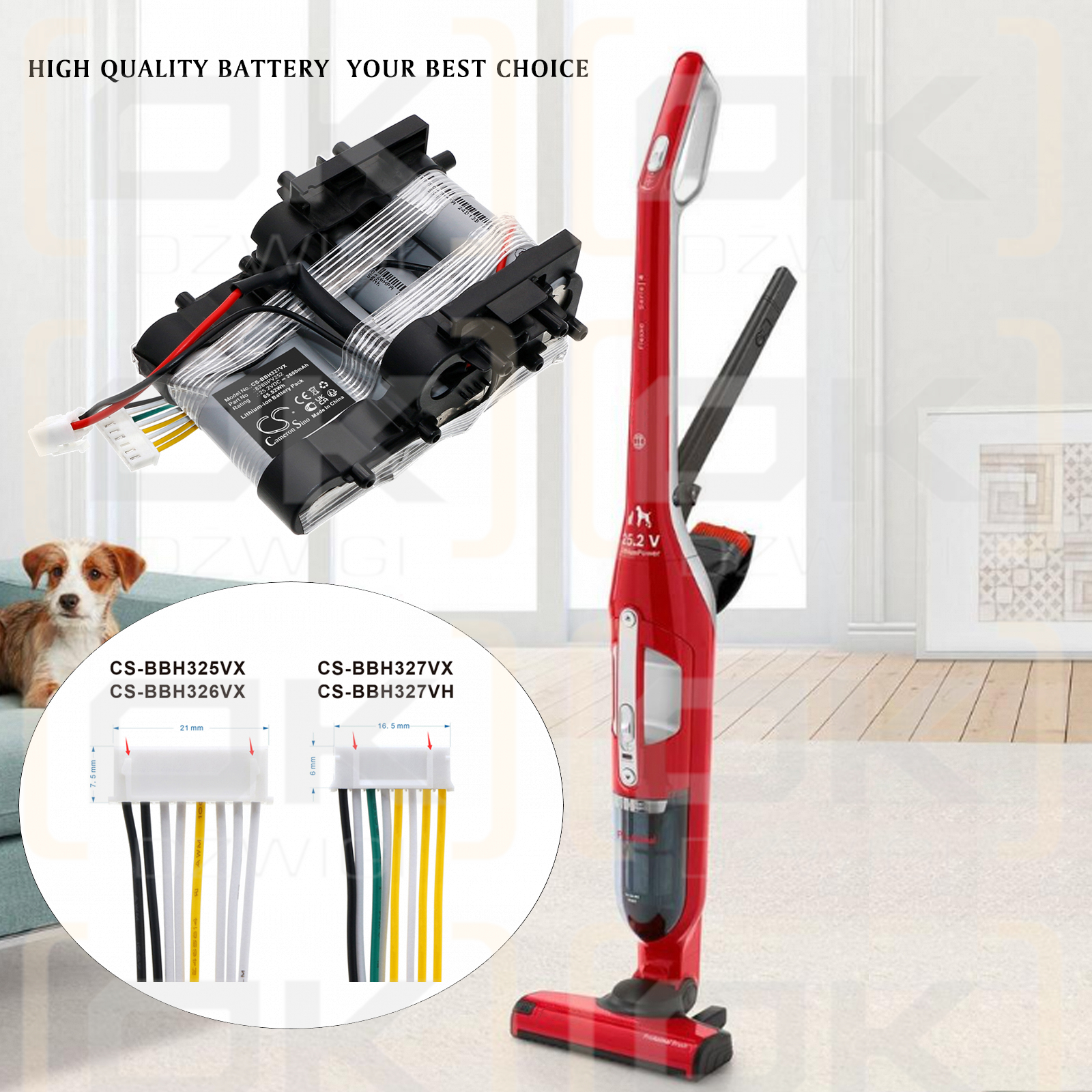 Bosch Flexxo 2 en 1 BCH3P255 / 828BPV252 2600 mAh Li-ion 25,2 V (Cameron Sino)