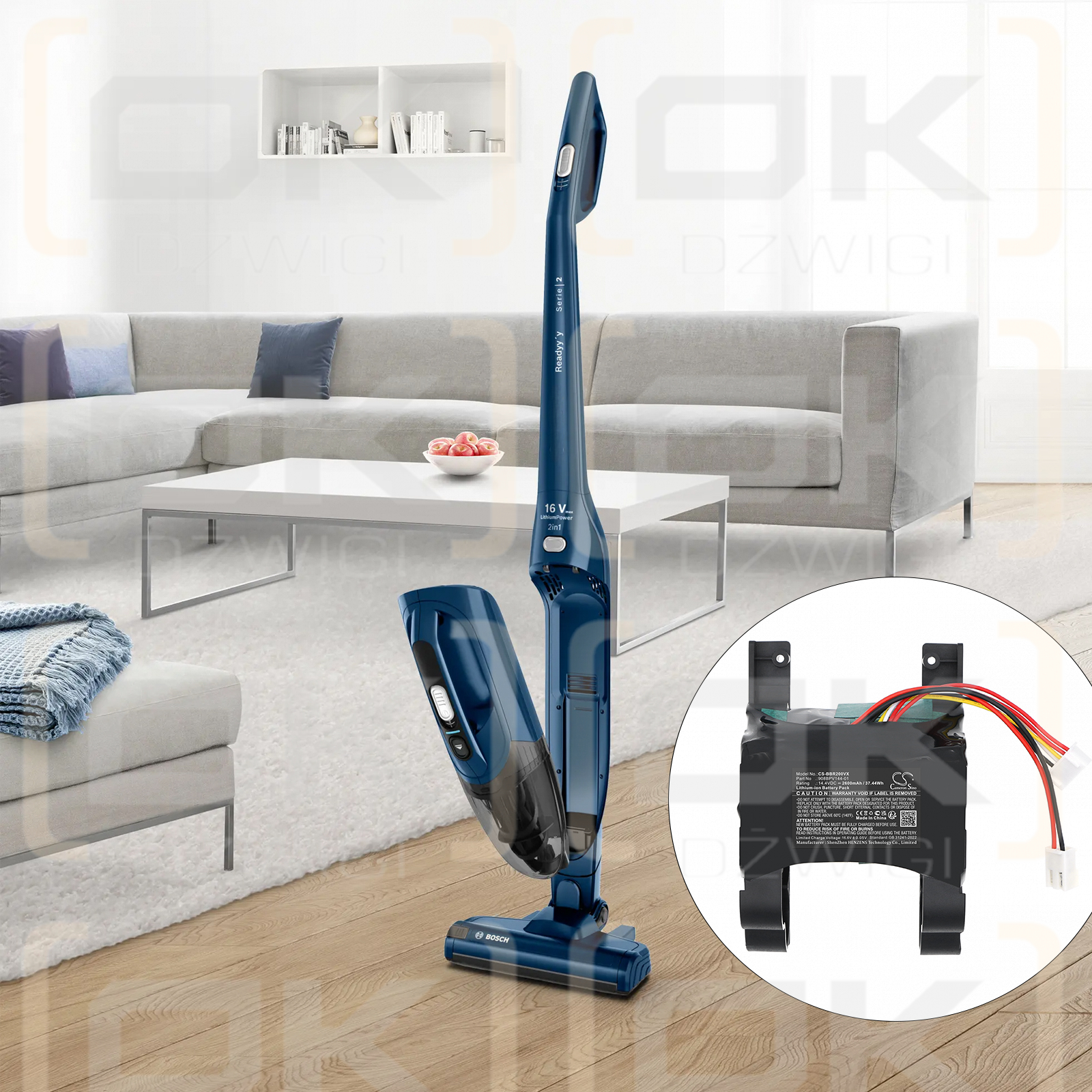 Bosch VXAS012V14 / 908BPV144-01 2600 mAh Li-ion 14.4 V (Cameron Sino)