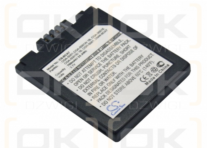 Panasonic Lumix DMC-FX5EG-S / CGA-S001 700mAh Li-ion 3.7V (Cameron Sino)